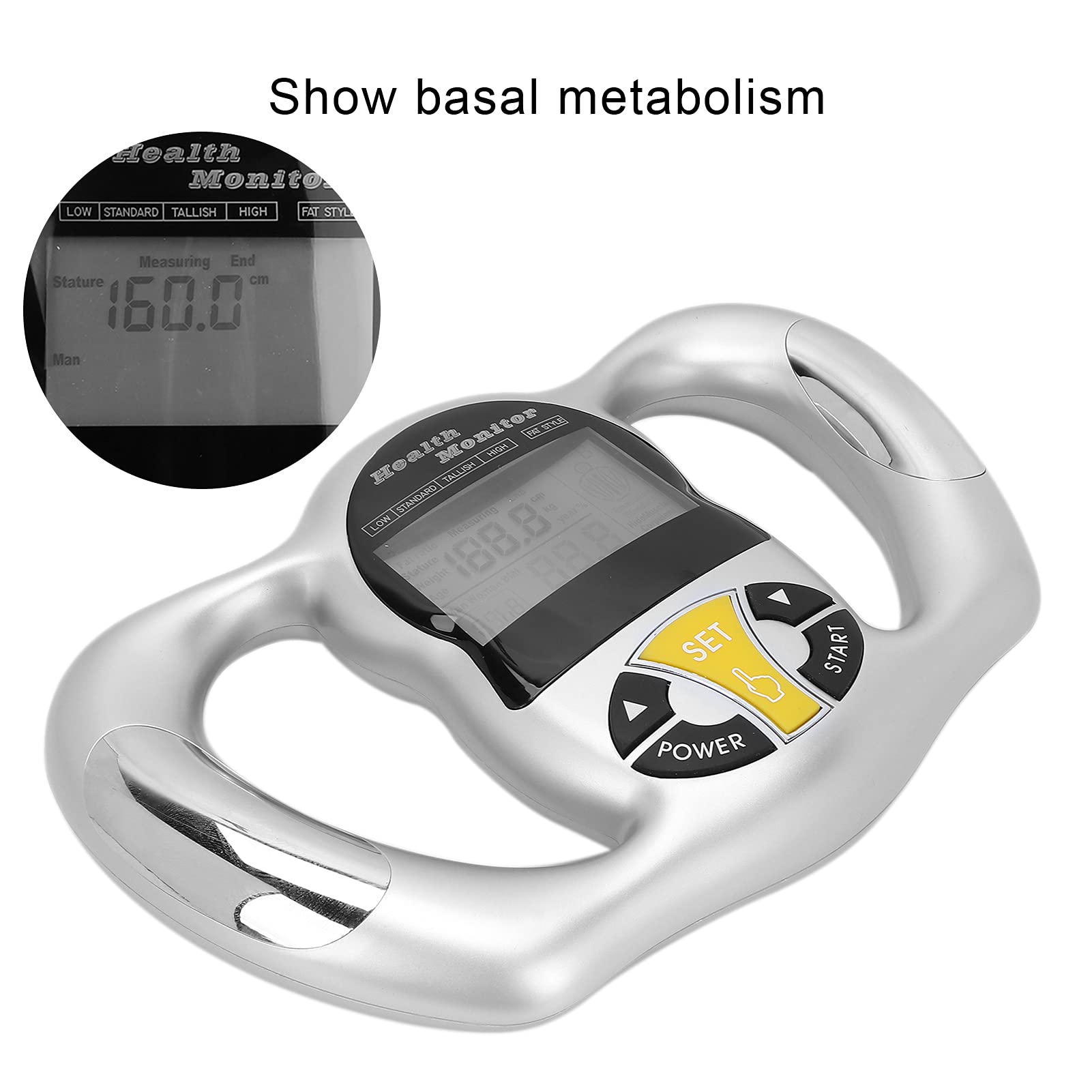 **Portable Body Fat Analyzer & BMI Meter - Handheld Body Composition Monitor for Fat Loss, Muscle Gain & Fitness Tracking | Ideal for Home Gym, Weight Loss Programs & Health Monitoring**