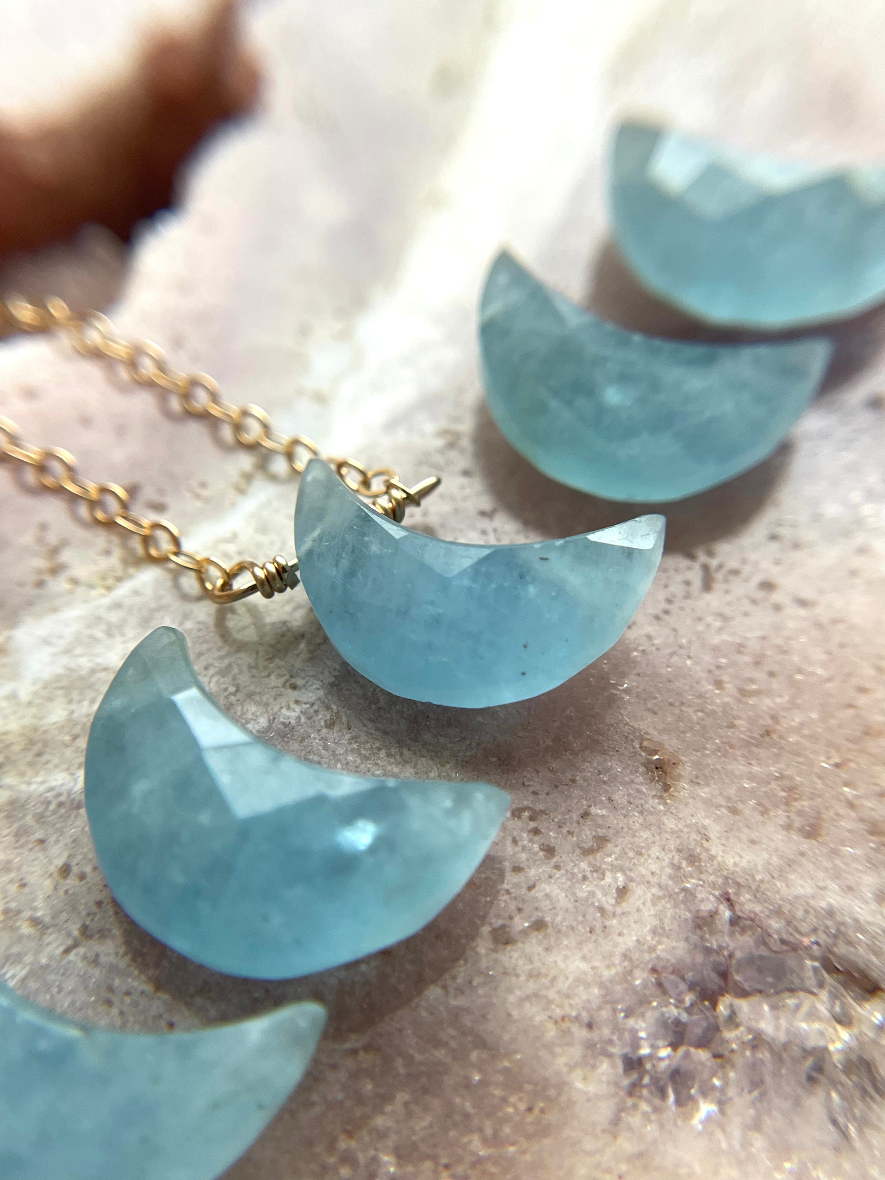 Handmade Aquamarine Pendant Necklace - Sterling Silver or Gold Fill Options - Perfect for Birthdays, Anniversaries & Special Occasions