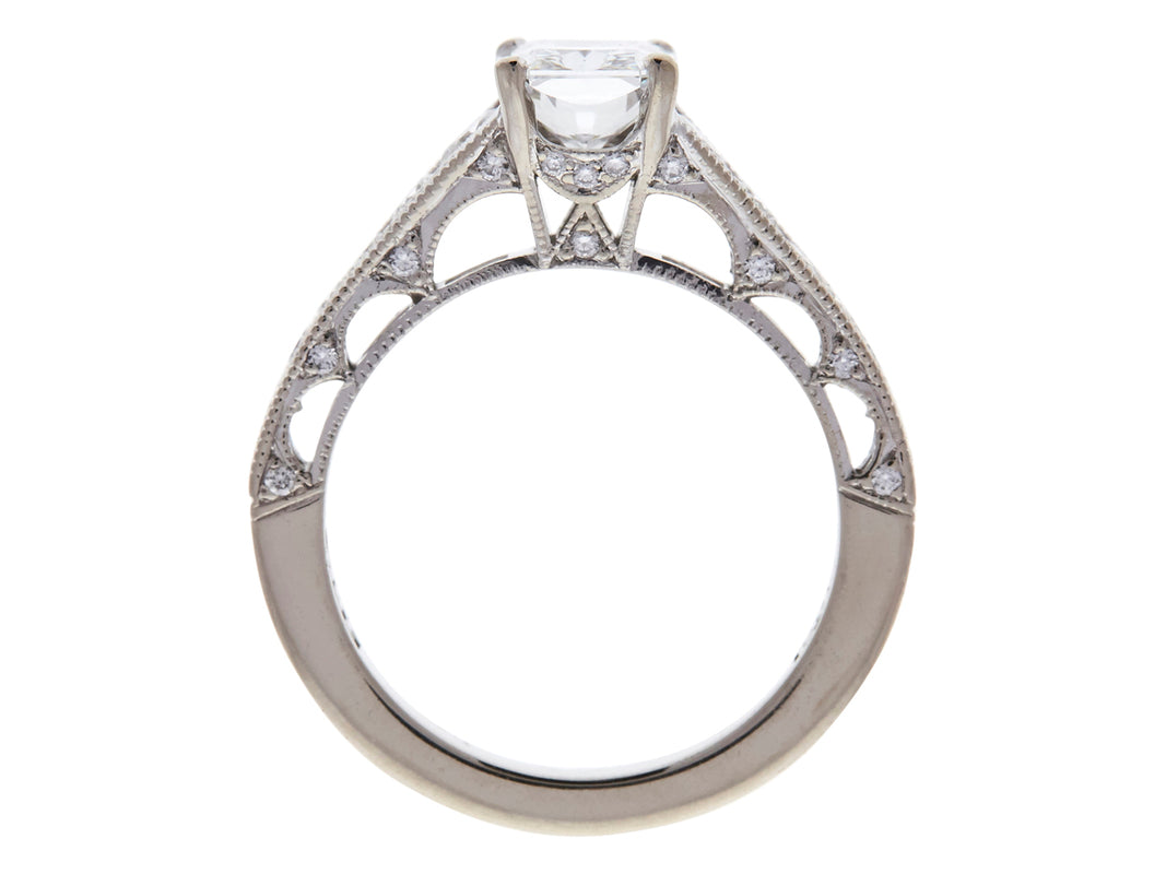 0.70 Carat Round Brilliant H VS1 Diamond Engagement Ring in 18K White Gold - Perfect for Proposals, Weddings & Anniversary Gifts