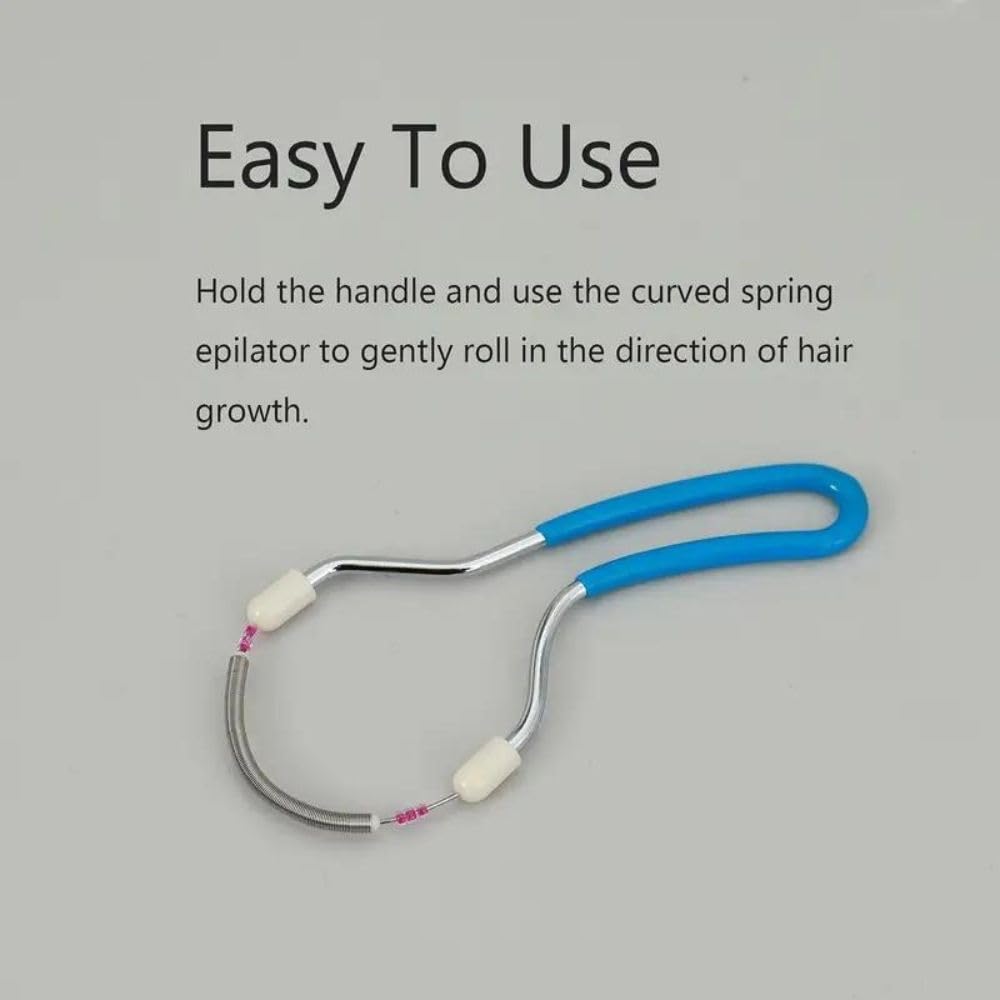 KIDWILL 2-Pack Facial Hair Remover Spring for Women & Men - Manual Upper Lip, Chin, Face & Neck Hair Removal Tool - Gentle & Effective Spring Technology - Perfect for Home Use, Travel & Quick Touch-Ups