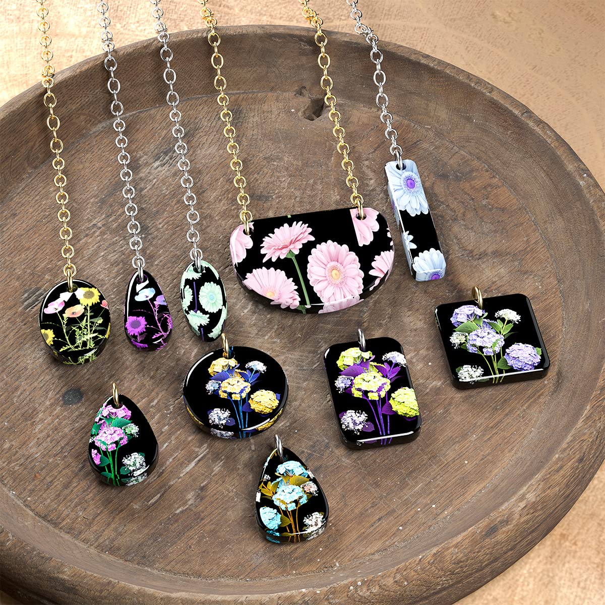 Resin Jewelry Molds - DIY Silicone Molds for Epoxy Resin Casting, Pendants, Keychains, Necklaces & Earrings - Perfect for Handmade Jewelry Making & Crafting Projects (Great for Gifts, Home Decor & Fashion Accessories)
