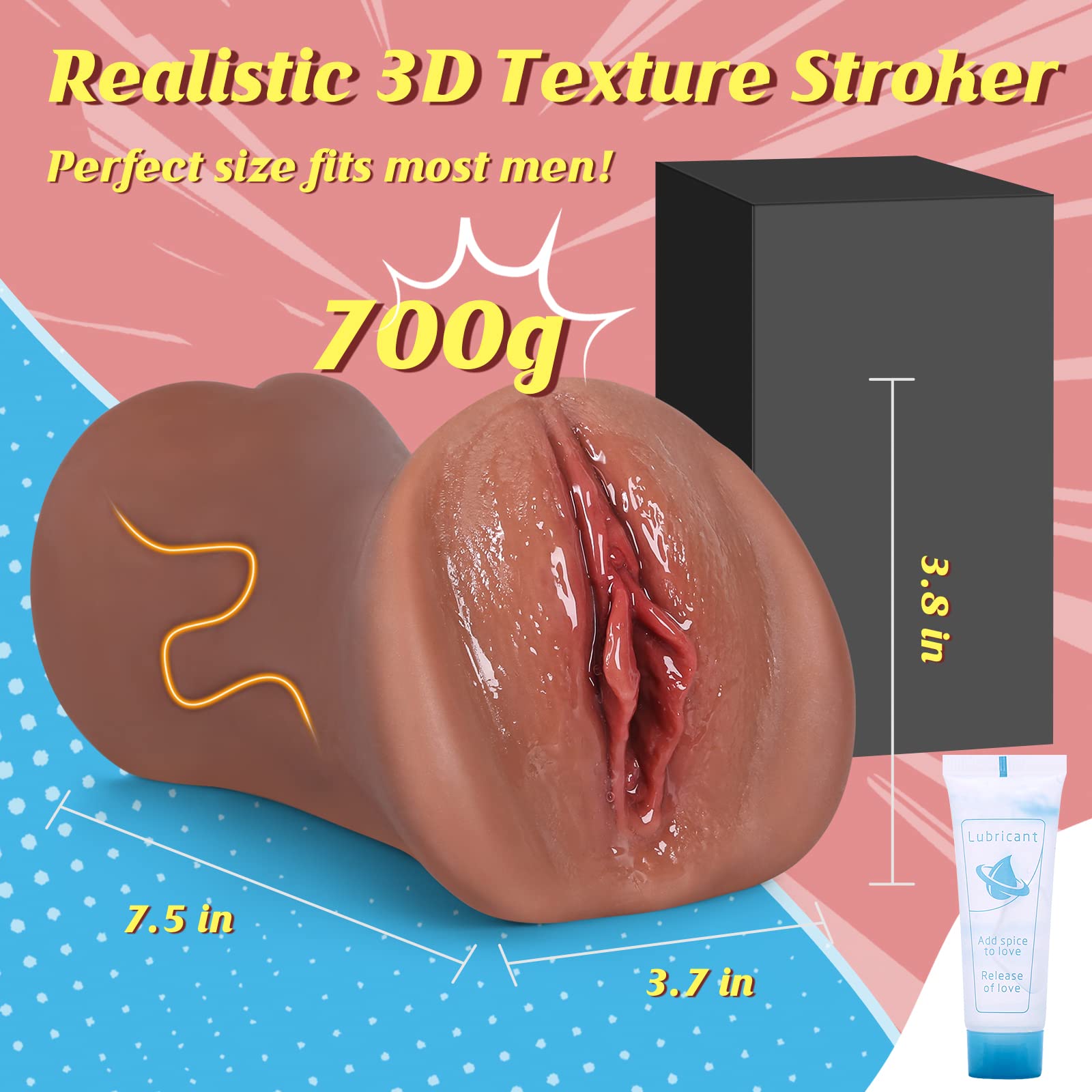 Realistic Pocket Pussy for Men - 7.5