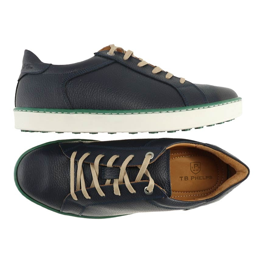 Fairway Golf Sneaker Navy - Men's Comfortable Spiked Golf Shoes for Walking & Swinging - Perfect for Golf Course & Driving Range