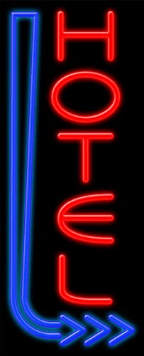 Custom Hotel Glass Neon Sign #11576 - Handmade in USA | Perfect for Bar, Cafe, and Boutique Decor