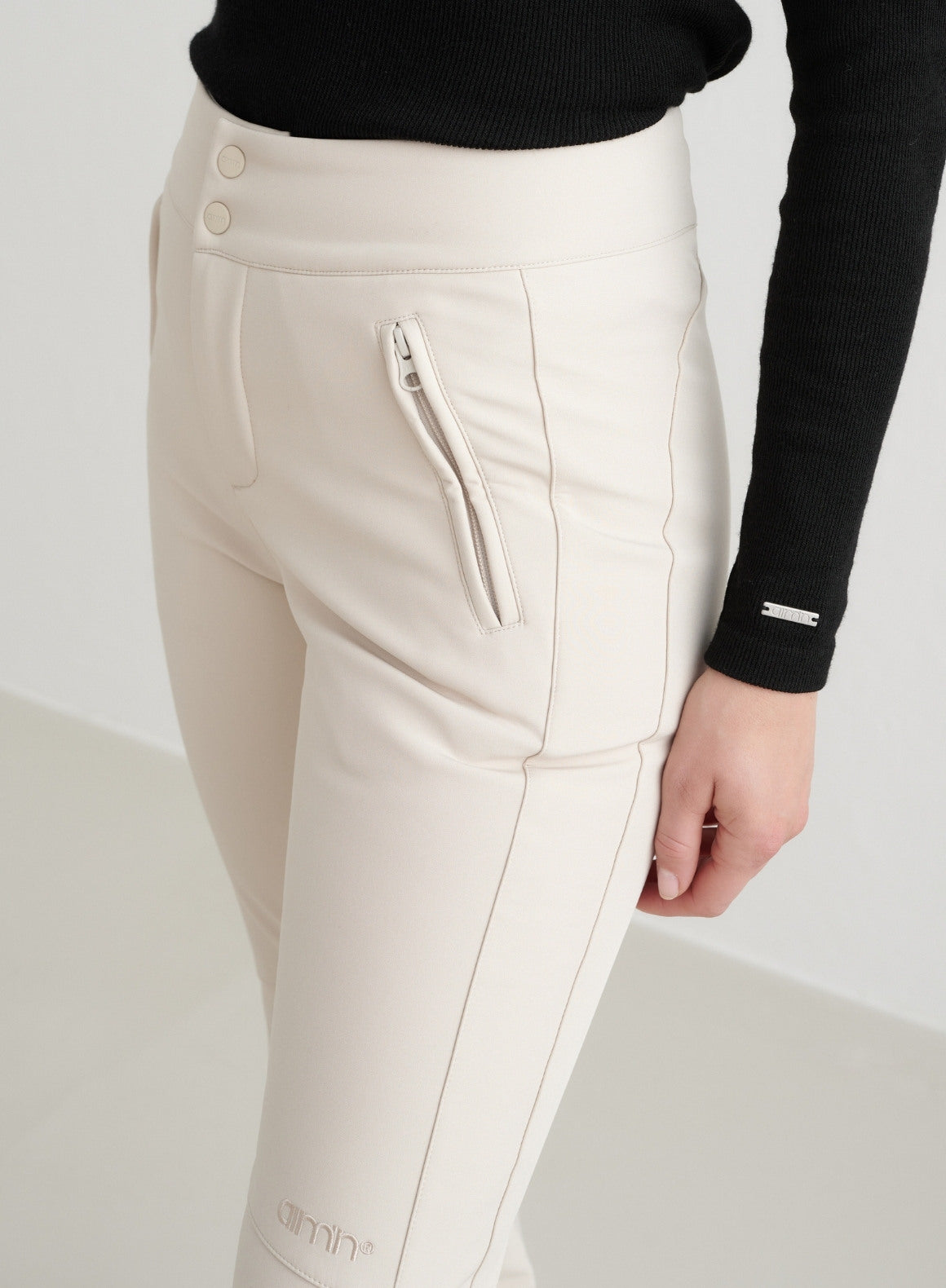 Stylish Café Au Lait Stretch Thermal Pants for Women - Comfortable & Warm Winter Leggings for Yoga, Running, and Lounge Wear