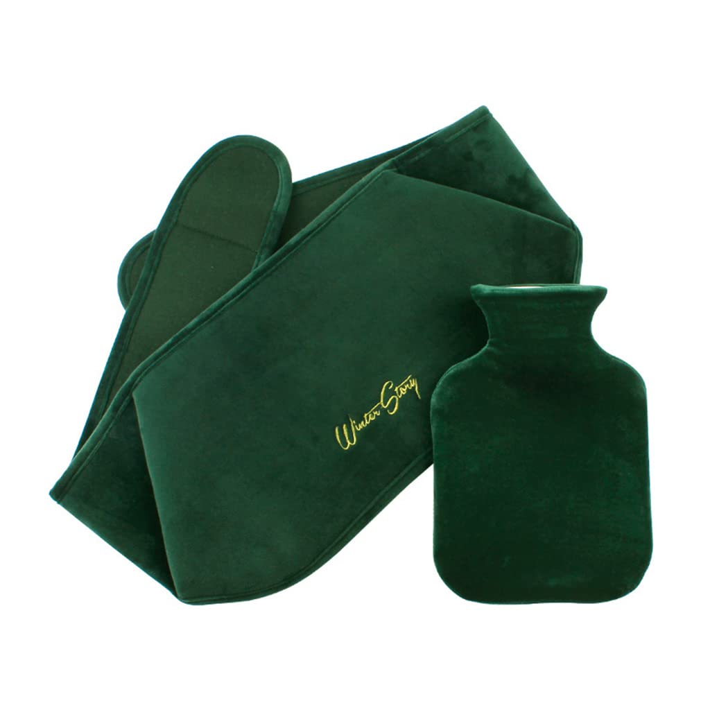 Premium PVC Hot Water Bottle with Soft Plush Cover - Reusable Hand & Waist Warmer for Pain Relief, Cold Weather Comfort - Perfect for Winter Nights, Menstrual Cramps & Muscle Therapy