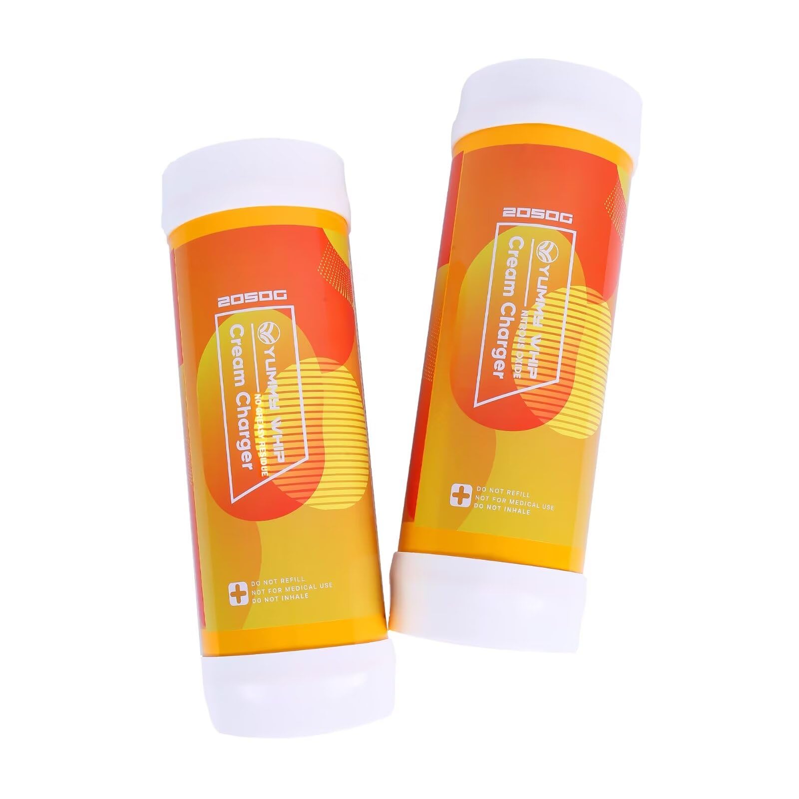 Premium 3.3L 2050g Whipped Cream Chargers - 2 Cylinders with Nozzle for Professional Dessert Topping, Coffee Garnish & Home Baking | Compatible with Whipped Cream Dispensers & Canisters