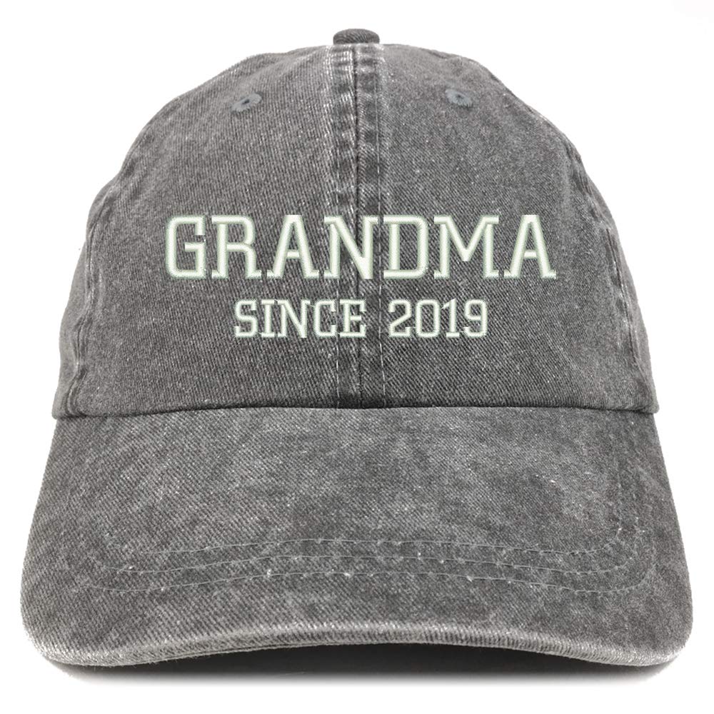 Trendy Embroidered Washed Pigment Dyed Baseball Cap - Vintage Grandma Style Since 2019 | Perfect for Casual Outfits, Streetwear & Retro Fashion