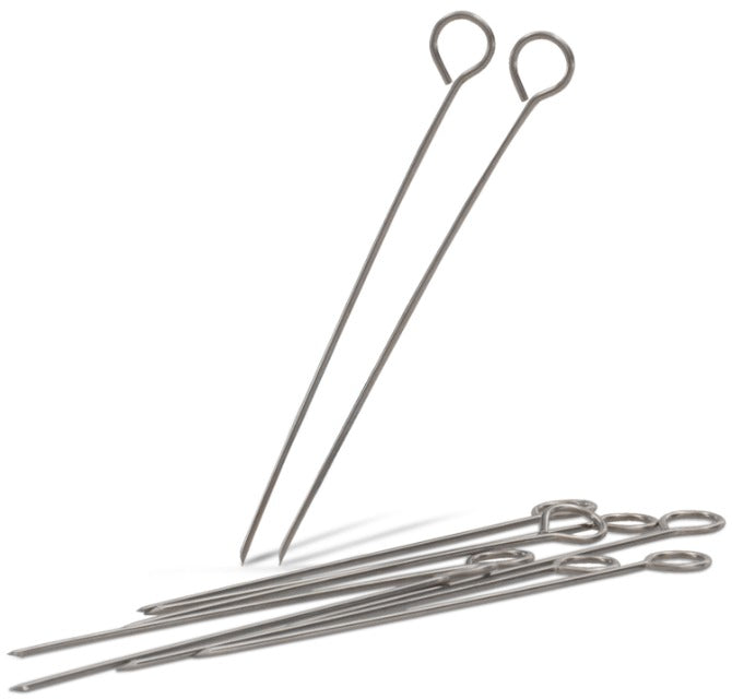 Premium Stainless Steel Meat Roller & Mini Skewers Set for BBQ, Grilling, and Party Appetizers - Durable Cooking Tools for Kebabs, Sausages, and Finger Foods