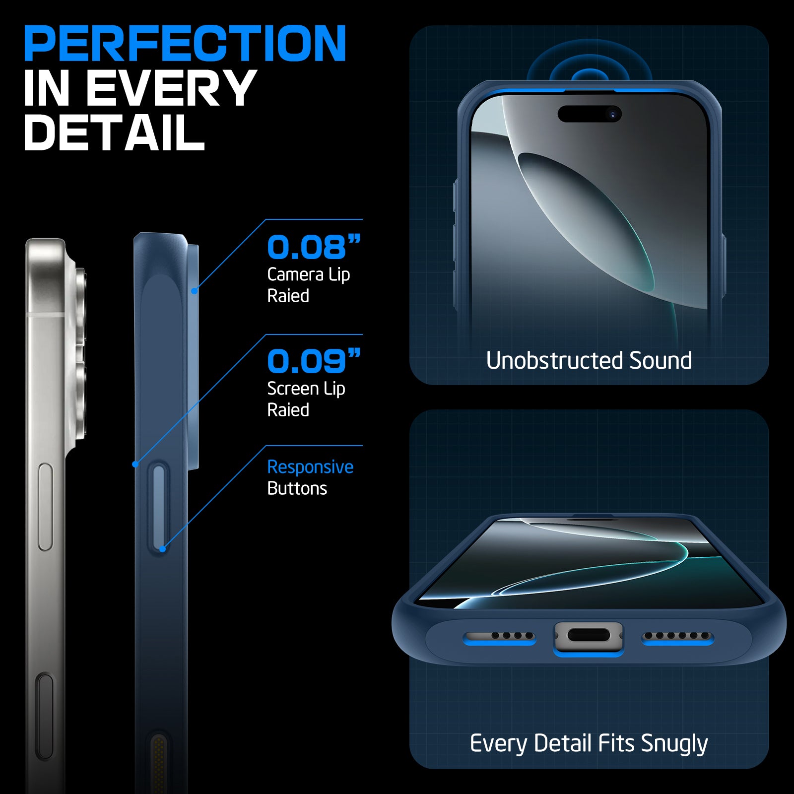 iPhone 16 Pro Max Case 6.9 Inch - Unicorn Beetle MAG Slim Clear Protective Cover with MagSafe & Camera Control Button - Shockproof Blue Phone Case for Daily Use, Travel & Outdoor Activities