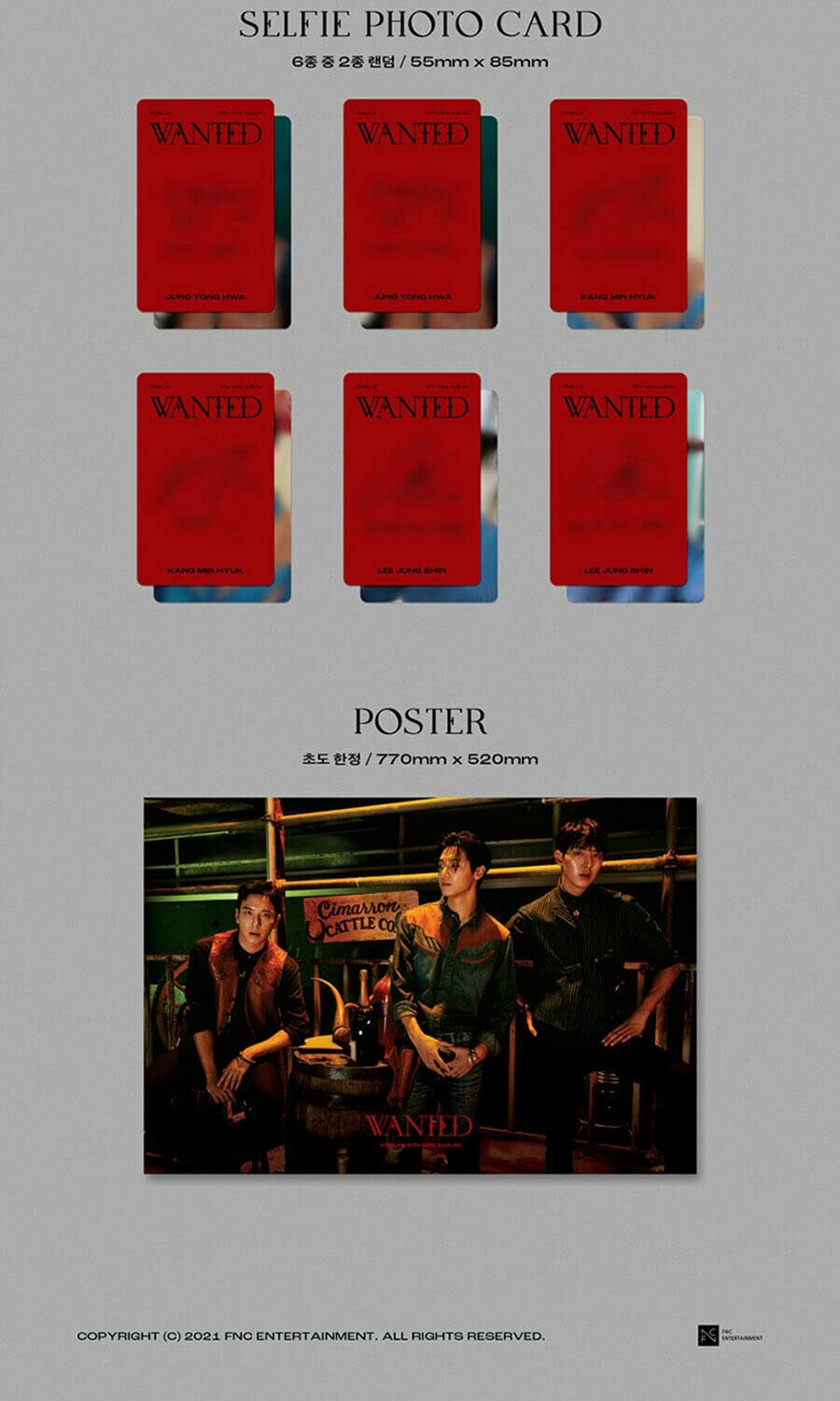 CNBLUE WANTED 9th Mini Album (DEAD + ALIVE) 2 Version Set - 2 CDs + 2 Photo Books (80p Each) + 2 Post Card Sets (3pcs Each) + 2 Film Photos + 4 Selfie Photo Cards - Perfect for K-Pop Collectors and CNBLUE Fans