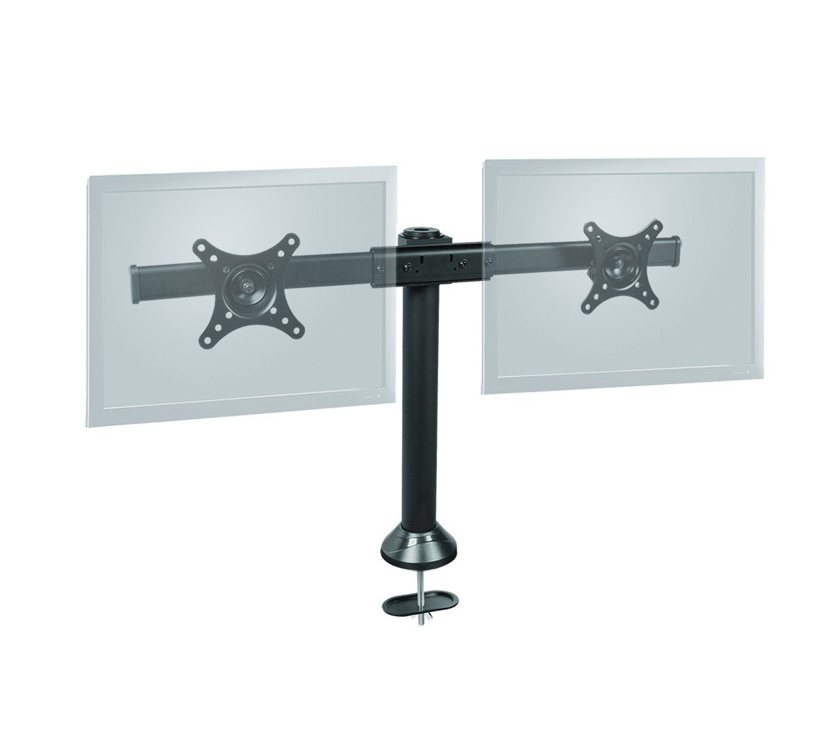 SIIG Dual Monitor Stand for 13-27 Inch Screens - Adjustable Side by Side Desk Mount with Clamp, VESA Compatible - Perfect for Home Office, Gaming Setup & Workspace Organization