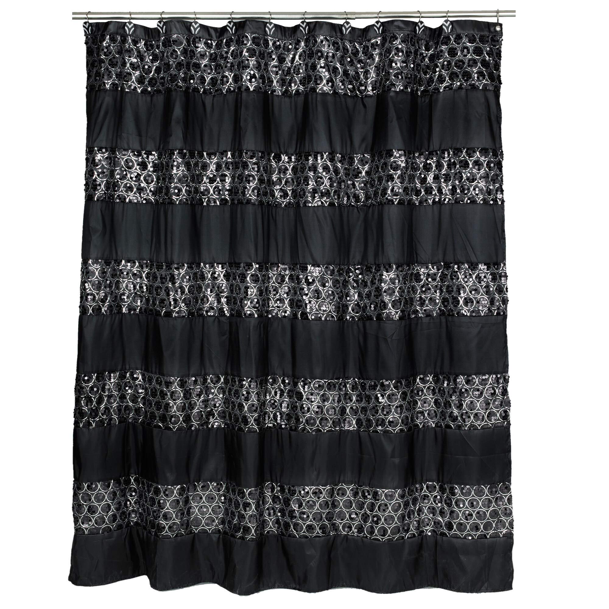 Luxury Shower Curtain and Hooks Set - Waterproof Bathroom Decor with Stainless Steel Hooks for Modern Home & Spa Experience