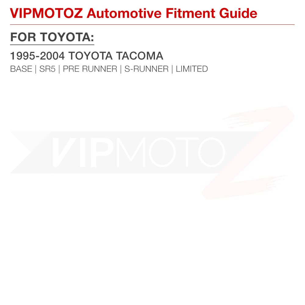 VIPMOTOZ Red OLED Neon Tube & Pure White SMD LED License Plate Light Assembly - Replacement for 1995-2004 Toyota Tacoma Pickup Truck - Enhanced Visibility & Style Upgrade for Night Driving & Custom Car Mods