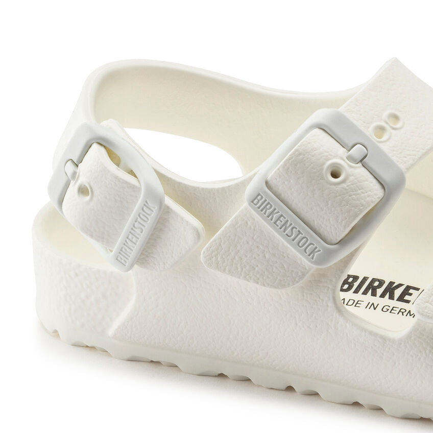 Birkenstock Kids Milano Essentials EVA Sandals - White | Comfortable & Durable Waterproof Shoes for Beach, Pool & Summer Outdoor Activities
