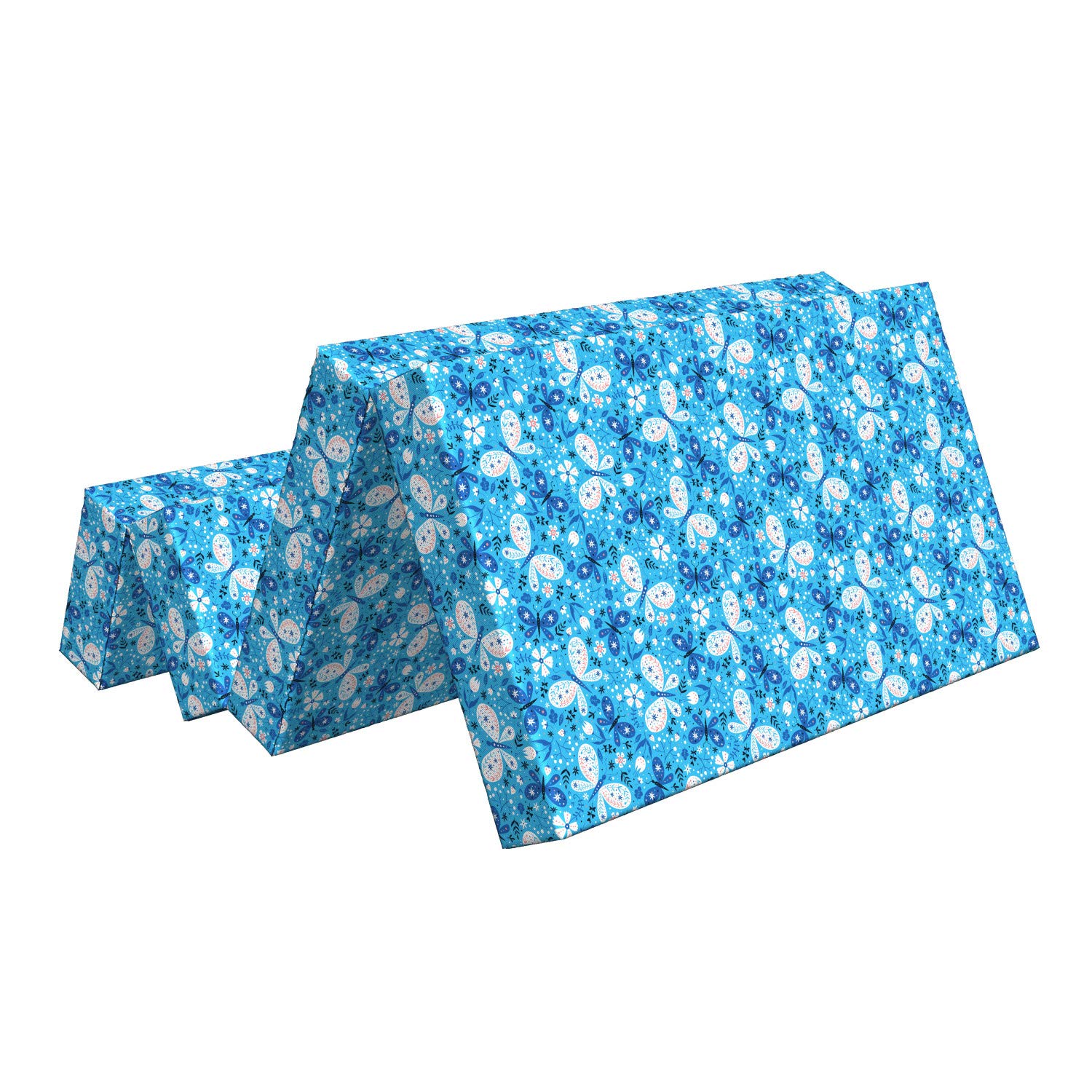 Ambesonne Spring Foldable Mattress - Butterfly Floral Design, 78.7