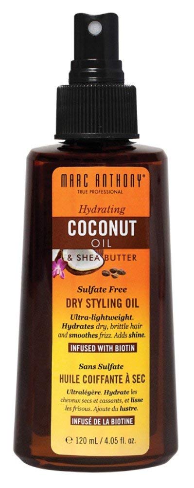 Marc Anthony Coconut Oil Dry Styling Oil 4.05oz Pump (6 Pack) - Hydrating Hair Treatment for Frizz Control & Shine - Perfect for Daily Styling, Heat Protection & Damaged Hair Repair