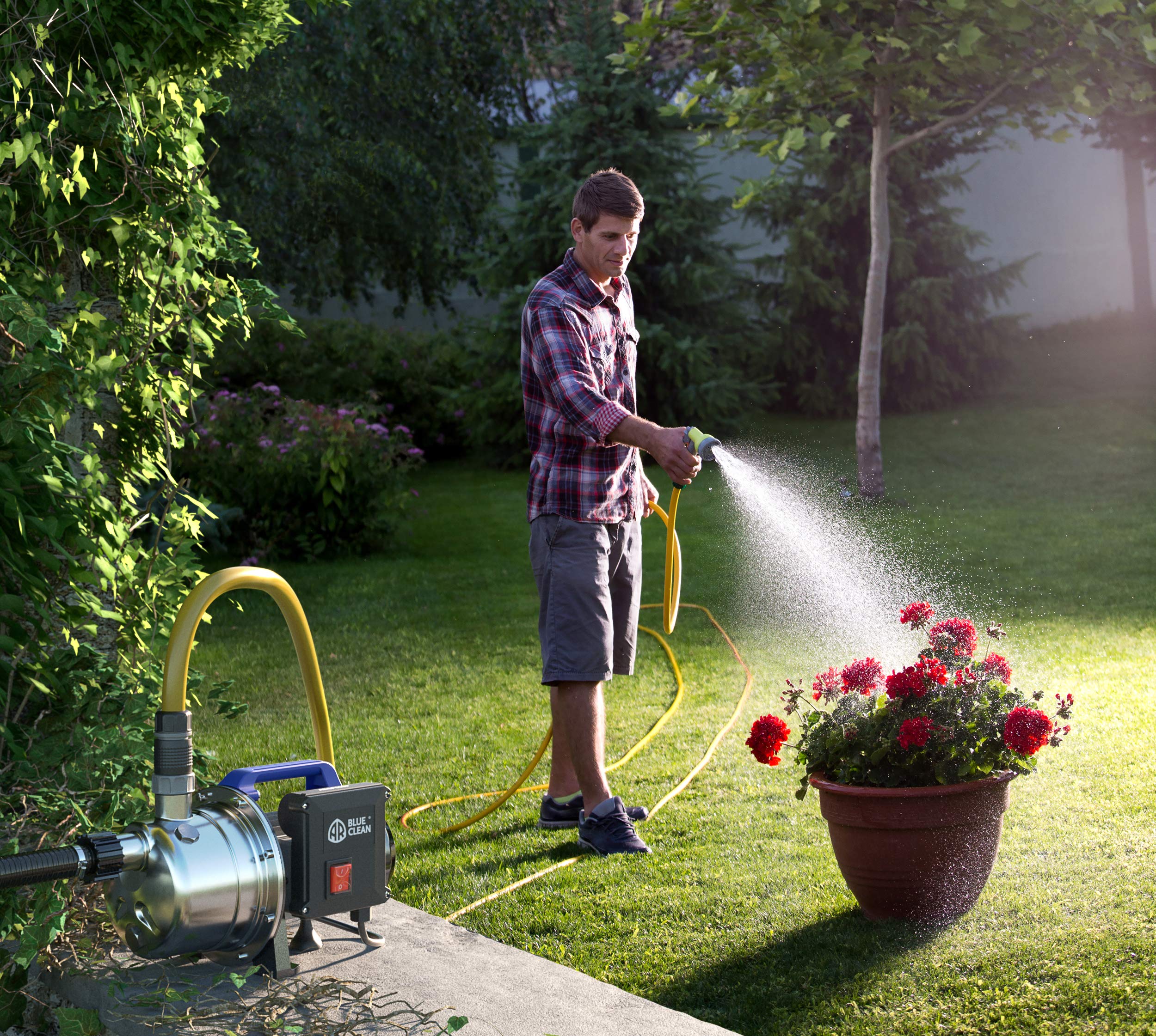 AR Blue Clean Self-Priming Pump ARGP 800X for Clear Water (800W, Max Flow 3,500 l/h, Max Head 38m) – Ideal for Garden Irrigation, Pool Cleaning & Water Transfer