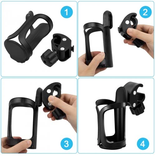 Universal Bike Bottle Holder - 360° Rotating Water Cup Cage for Bicycle, Wheelchair & Stroller | Durable Drink Clip for Coffee, Sports & Travel Bottles | Perfect for Cycling, Hiking & Outdoor Activities