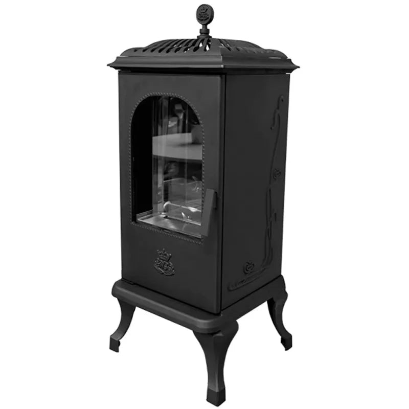 Westbo Victoria 100 EL Cast Iron Stove - Classic Electric Fireplace for Cozy Living Rooms & Winter Home Heating
