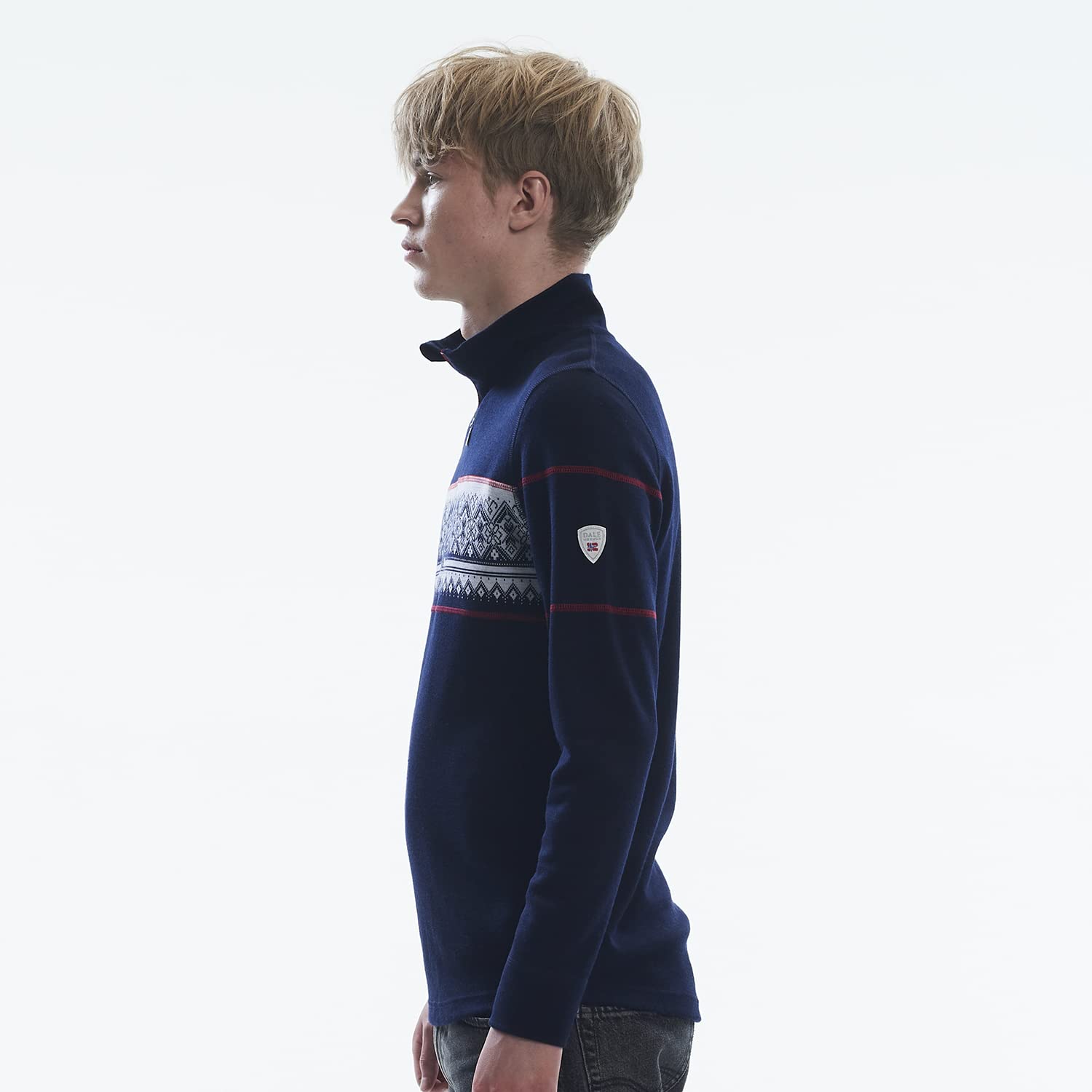 Dale of Norway Moritz Men's 100% Merino Wool Quarter Zip Knit Sweater - Warm Winter Pullover for Outdoor Activities & Casual Wear
