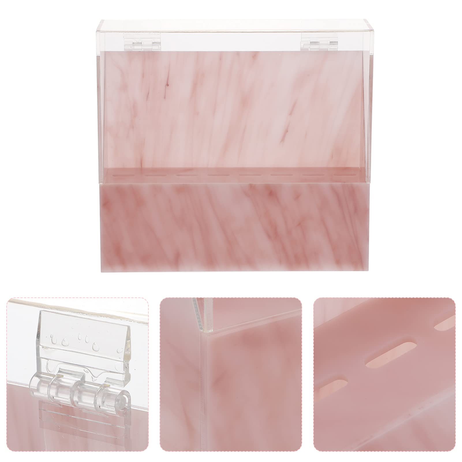 Professional Eyelash Extension Tweezers Holder Storage Box with Lid - Pink Tweezer Stand Organizer for Lash Artists | Perfect for Salon, Beauty Studio & Home Use