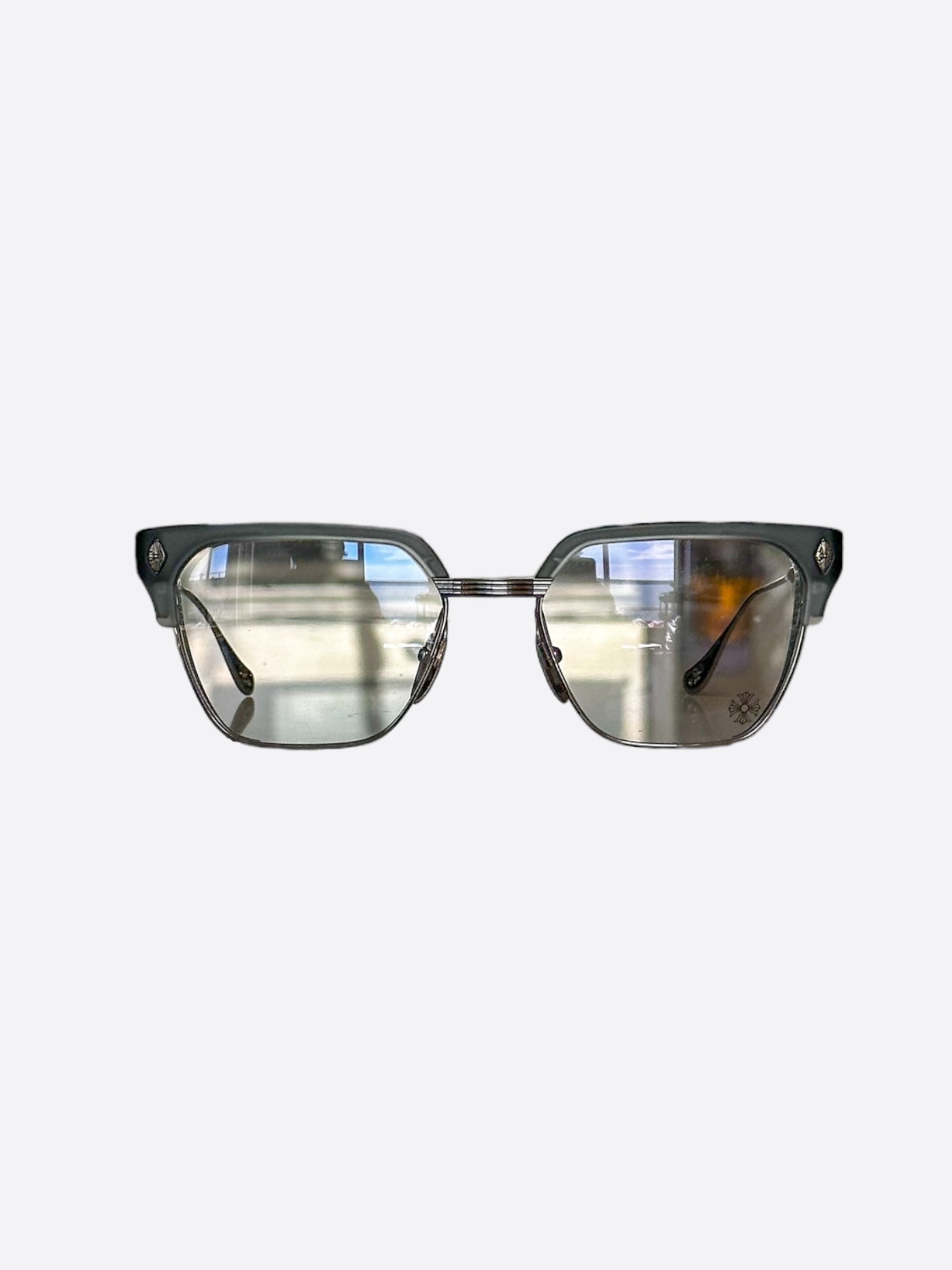 Chrome Hearts Silver Diamond LGMA Sunglasses for Men & Women - Luxury Designer Shades for Fashion & Outdoor Activities