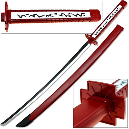 Akame Ga Kill Anime Katana Replica - Deep Red Japanese Samurai Sword for Cosplay, Collection & Display