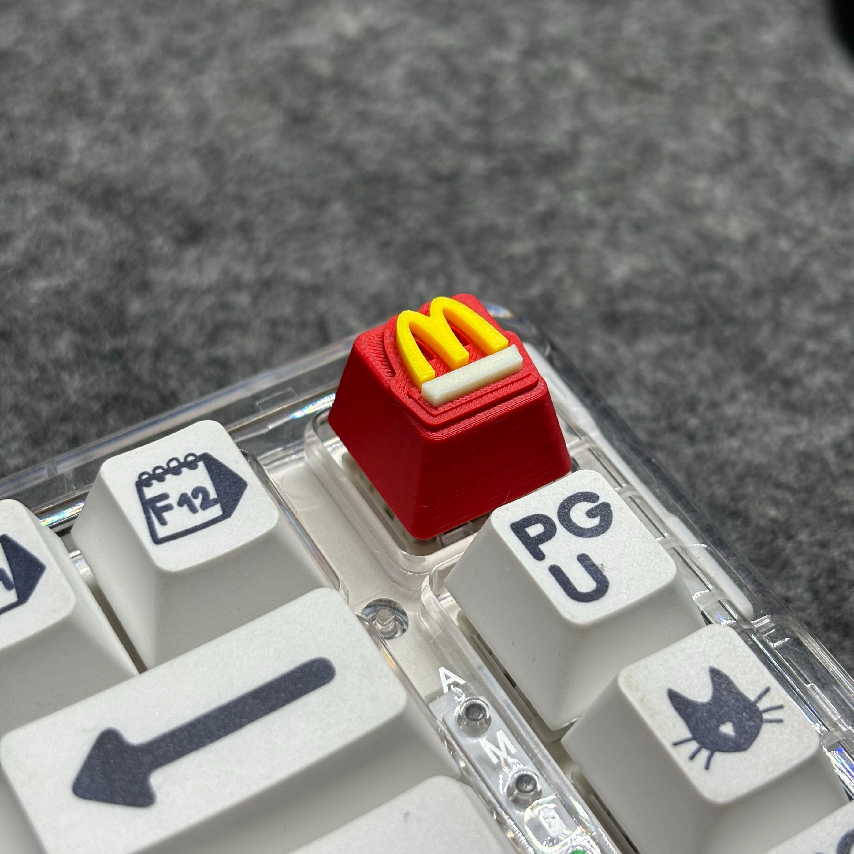 McDonald's Themed LED Backlit Keycaps - Customizable Mechanical Keyboard Keycaps for Gaming & Typing - Perfect for Gamers, Programmers & Office Work