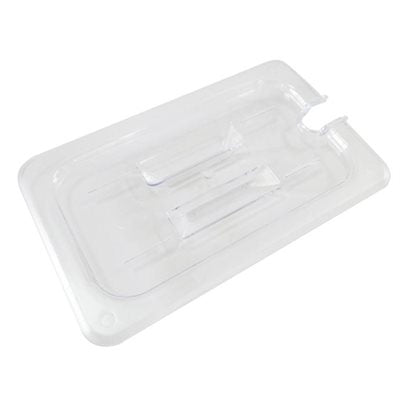 Nella 1/4 Size Notched Food Pan Cover - Clear Plastic Lid for Commercial Food Storage & Transport - Perfect for Restaurants, Catering & Buffet Service