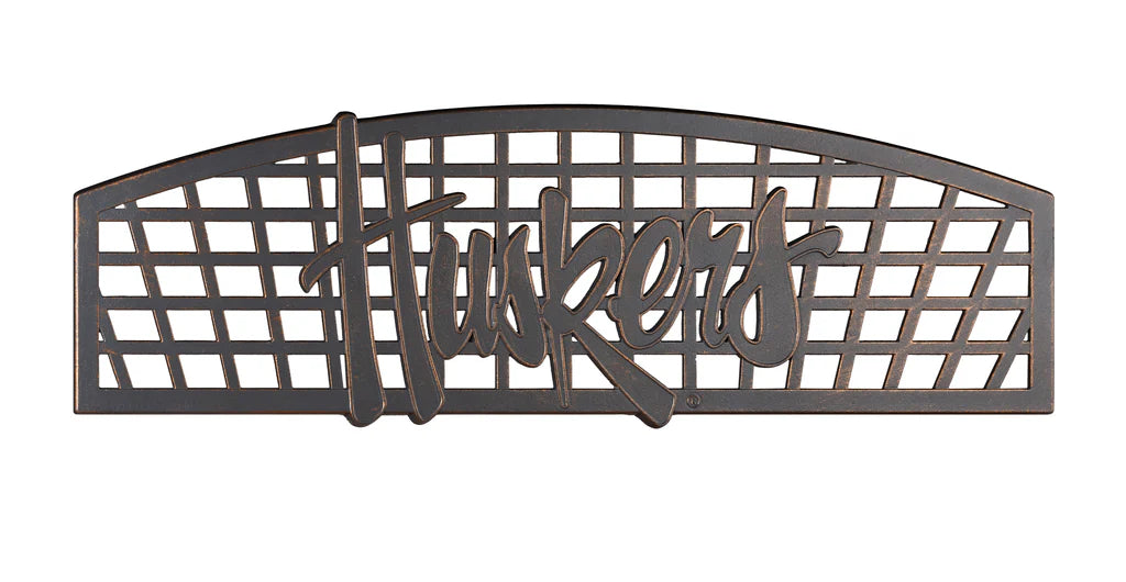 Nebraska Huskers Outdoor Iron Bench - Durable Garden Bench for Patio, Yard, and Tailgating - Perfect for Cornhuskers Fans