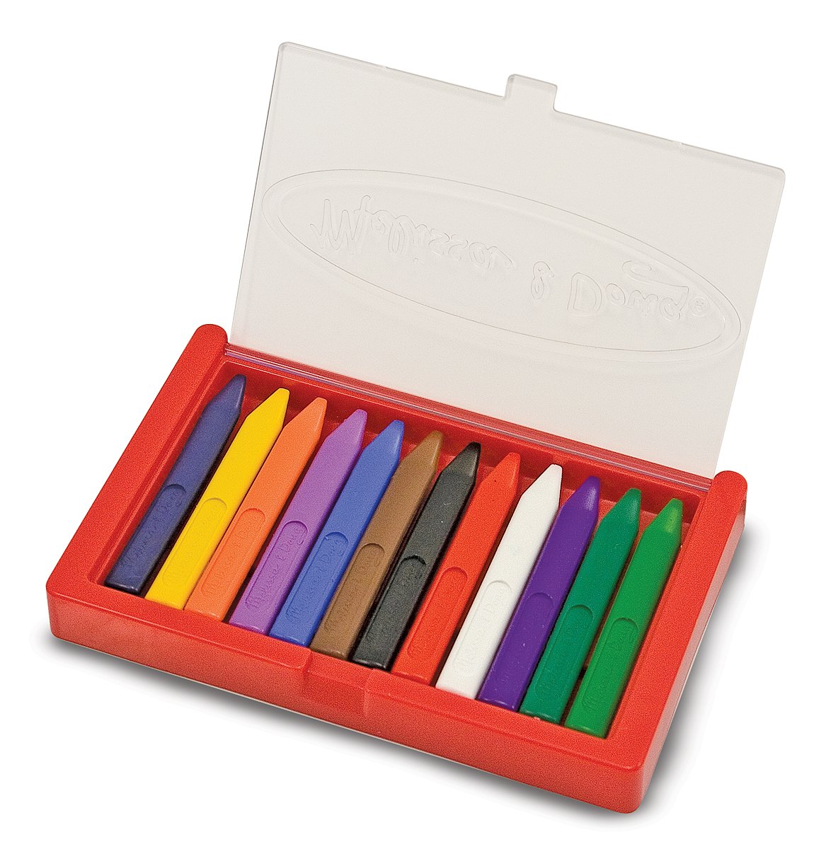 Melissa & Doug Art Essentials Triangular Crayon Set - 12 Vibrant Colors for Kids | Non-Toxic & Easy-Grip Crayons for Toddlers & Preschoolers | Perfect for Drawing, Coloring Books & Classroom Activities