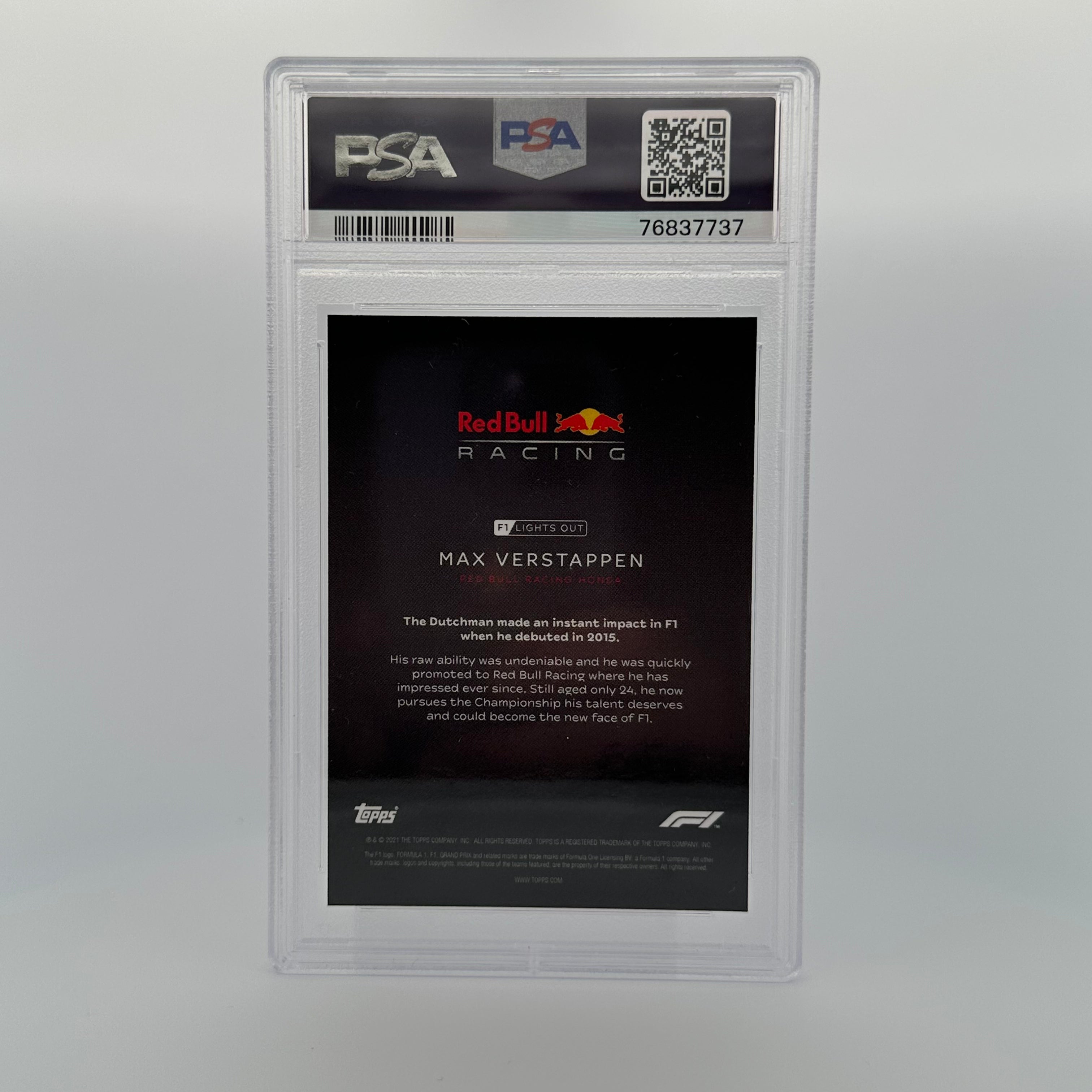 PSA 10 MAX VERSTAPPEN 2020 Topps Chrome Formula 1 F1 Drivers Aqua Refractor 20/50 - Rare Trading Card for F1 Collectors & Motorsport Fans - Perfect for Display, Investment & Memorabilia Collections