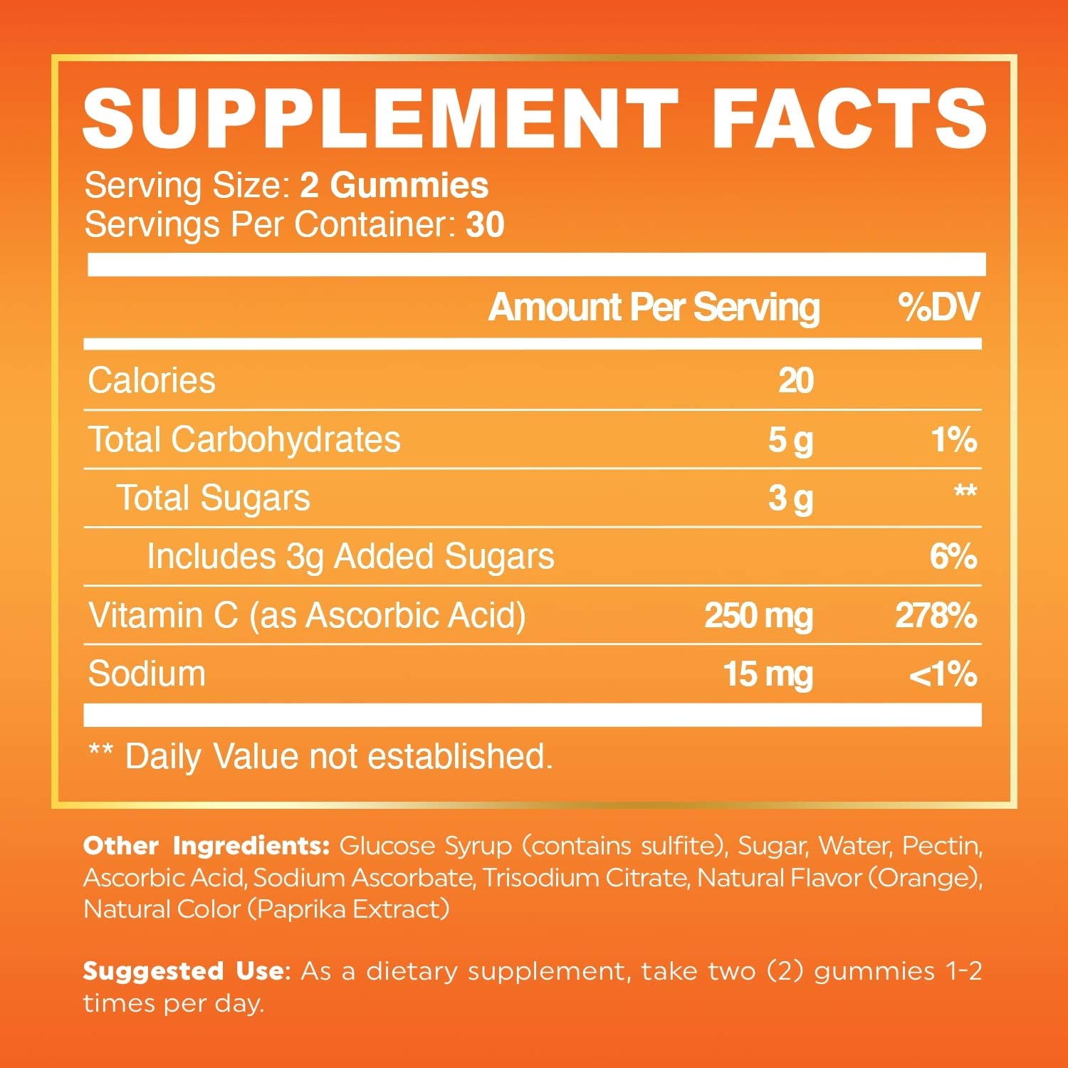 Vitamin C Immunity Gummies for Immune Support | Natural Orange Flavor High Antioxidant Supplement | 60 Non-GMO Chewable Gummies for Adults & Kids | Boost Wellness During Cold Season & Travel