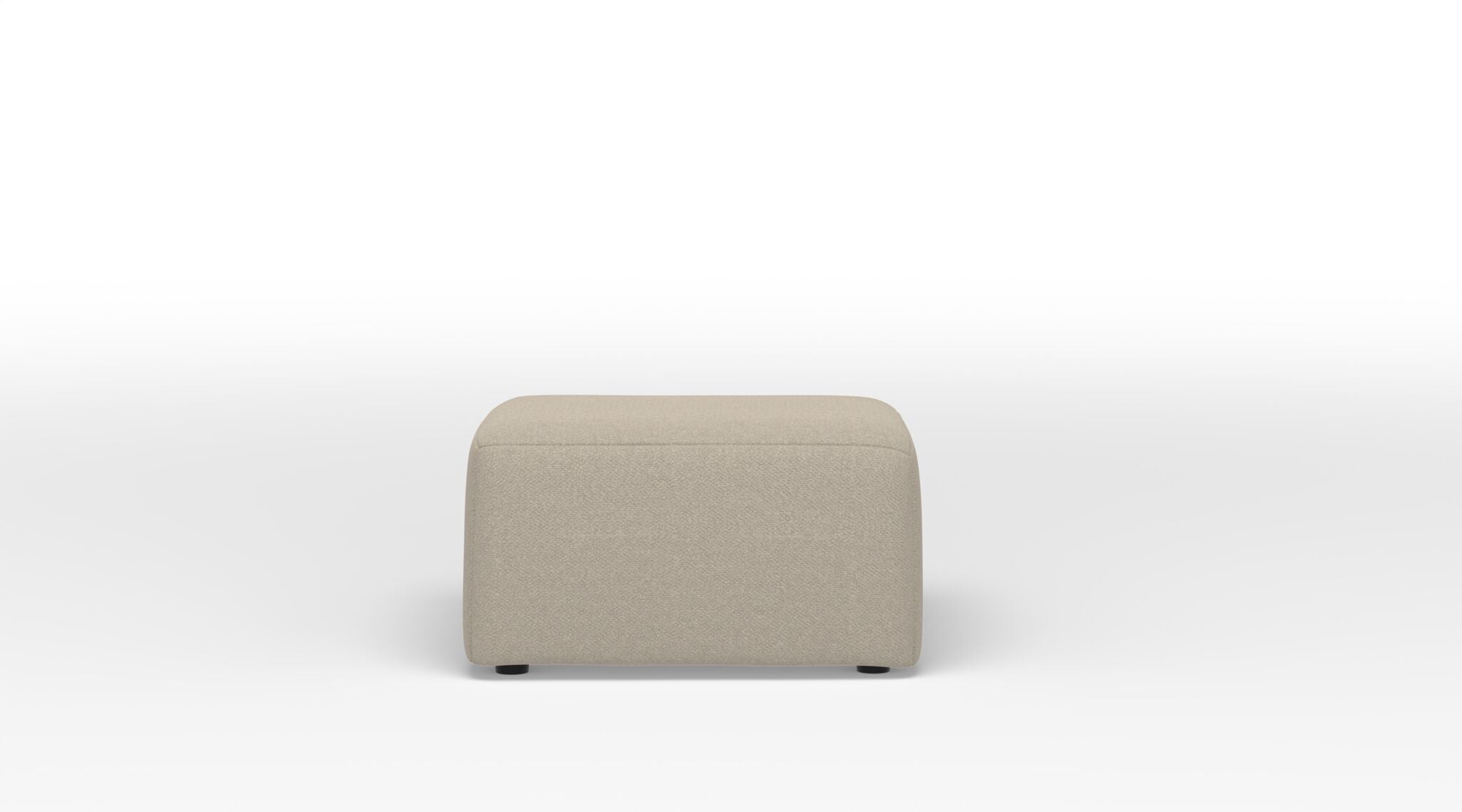 Celeste Square Ottoman with Storage - Arlo Beige Fabric Upholstered Footstool | Perfect for Living Room, Bedroom & Home Decor
