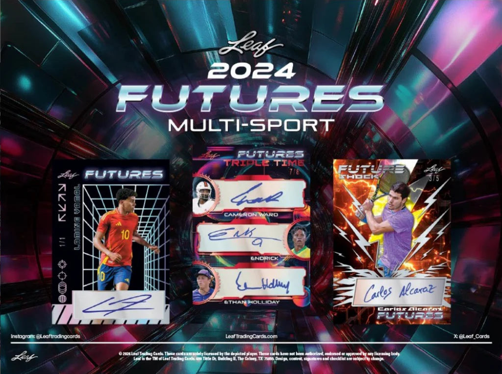 2024 Leaf Futures Multi-Sport Trading Card Blaster Box - Collectible Sports Cards for Baseball, Football & Basketball - Perfect for Collectors, Investors & Gift Giving
