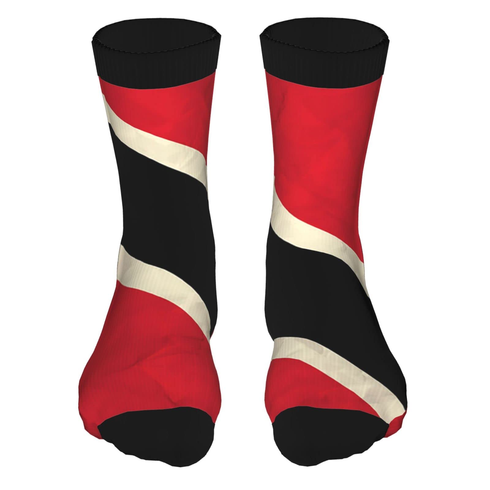 Trinidad and Tobago Flag Unisex Seafarer Socks - 40cm Patriotic Crew Socks for Men & Women - Perfect for Nautical Enthusiasts, Travel & Sports