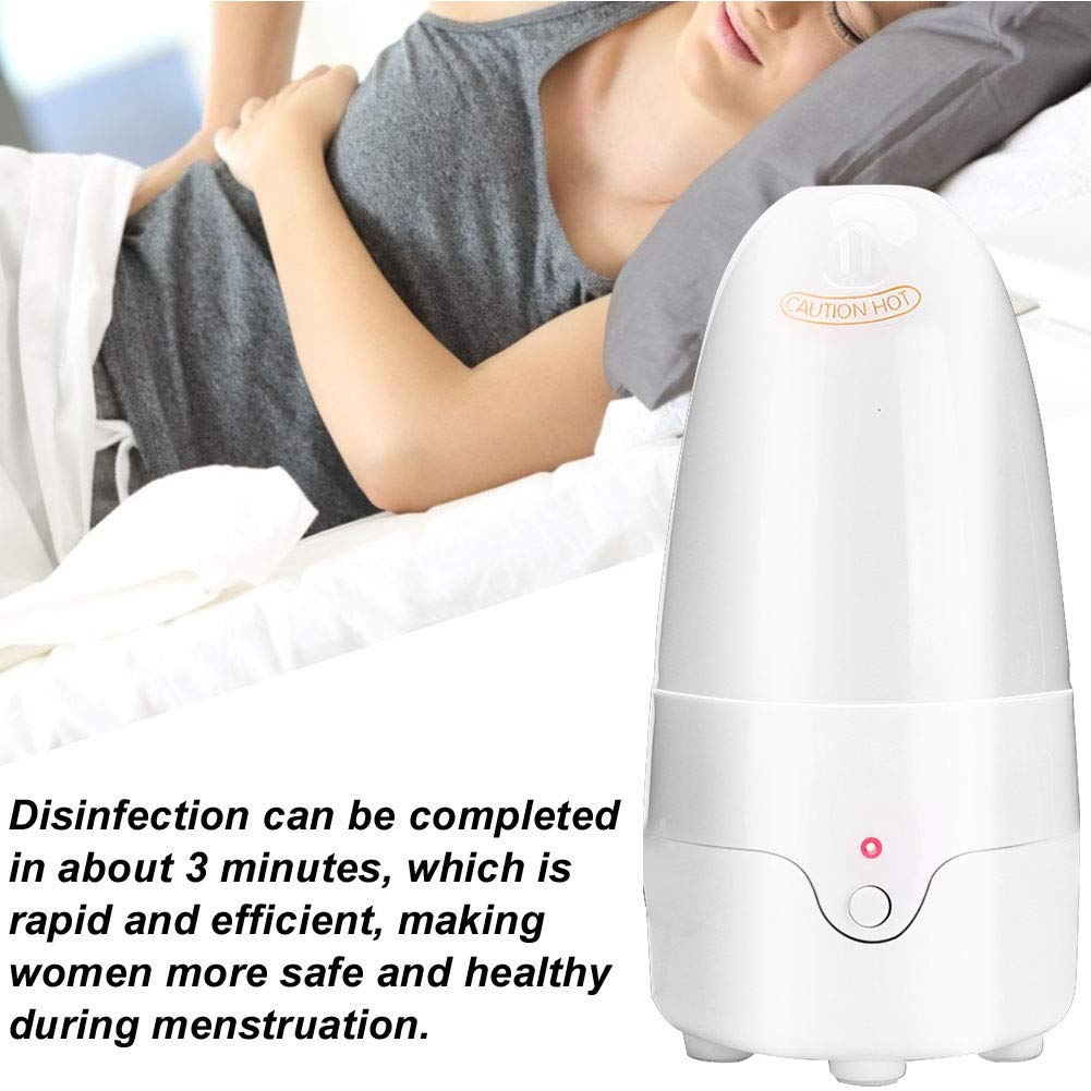 Portable Menstrual Cup Sterilizer with High-Temperature Steam - Quick Sanitizing Machine for Menstrual Cups | Travel-Friendly & Hygienic Period Care Solution (EU)