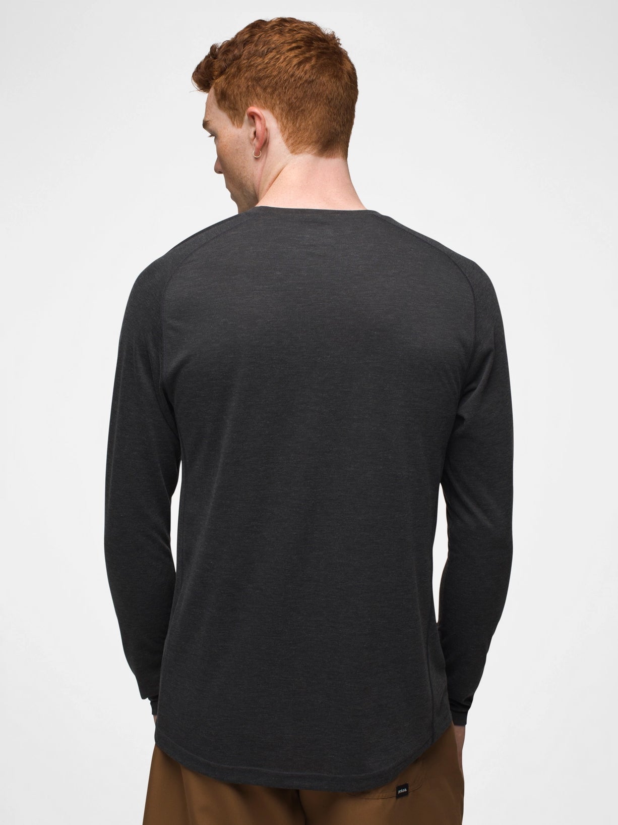prAna Mission Trails Long Sleeve T-Shirt for Men & Women | Moisture-Wicking Hiking & Outdoor Shirt in Black Heather | Perfect for Camping, Trail Running & Adventure Travel