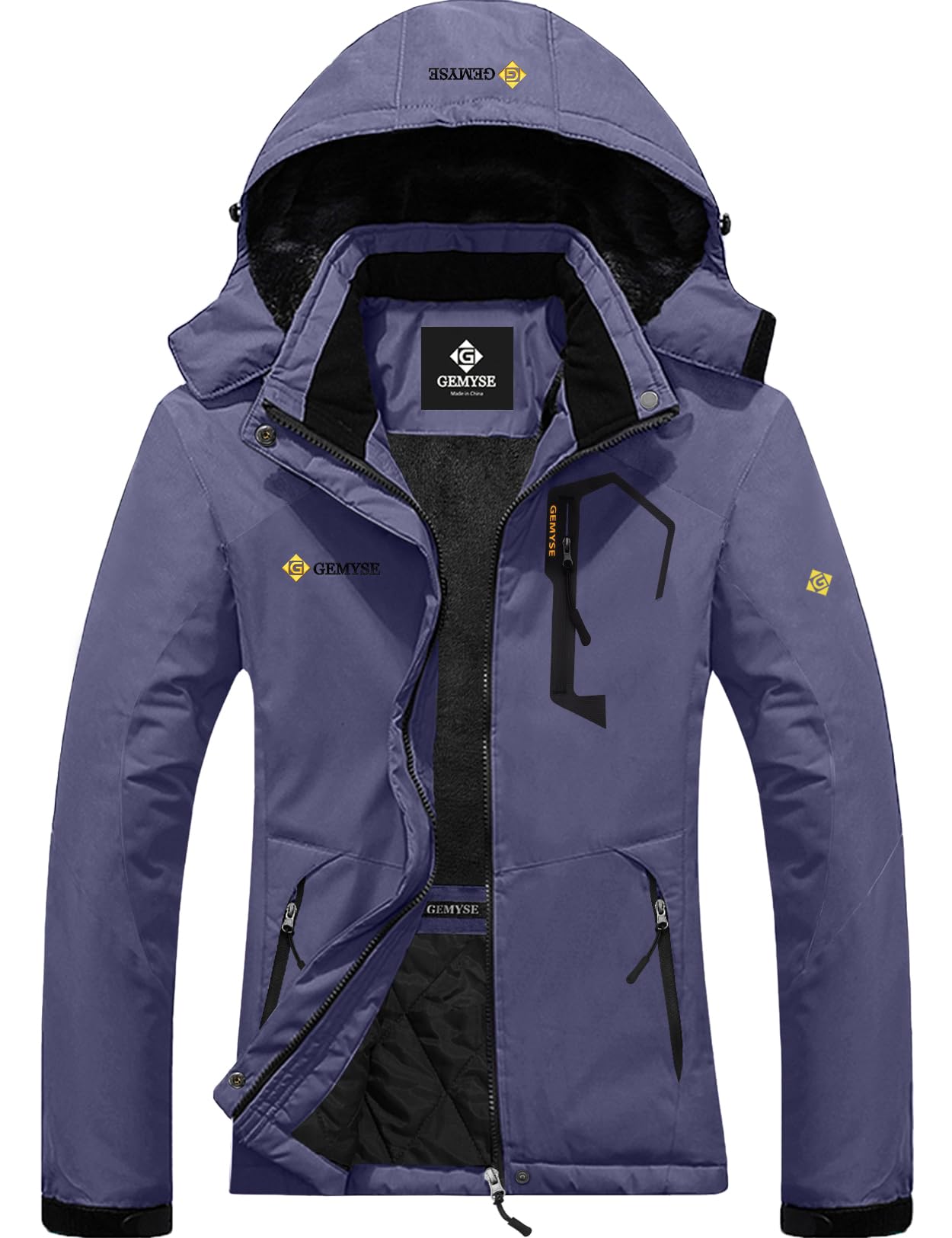 GEMYSE Women's Waterproof Ski Jacket - Windproof Winter Snow Coat with Thermal Insulation for Skiing, Snowboarding & Outdoor Adventures