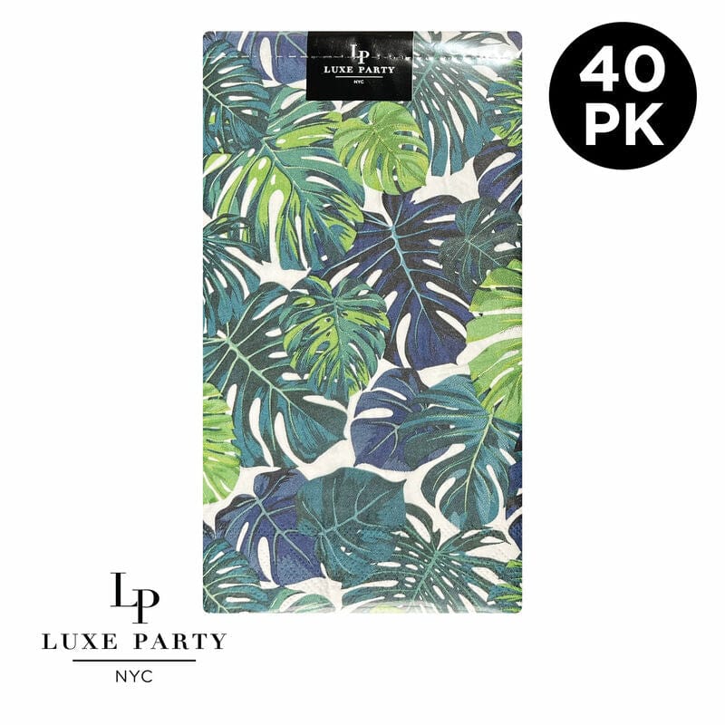 Eco-Friendly Disposable Paper Buffet Napkins - 40 Pack Palm Leaf Design for Parties, Picnics & Catering Events