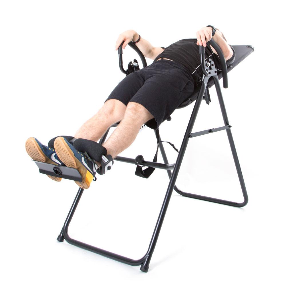 66Fit Professional Inversion Table for Back Pain Relief - Heavy Duty Home Gym Equipment for Spinal Decompression Therapy - Perfect for Yoga, Chiropractic Care & Home Workouts
