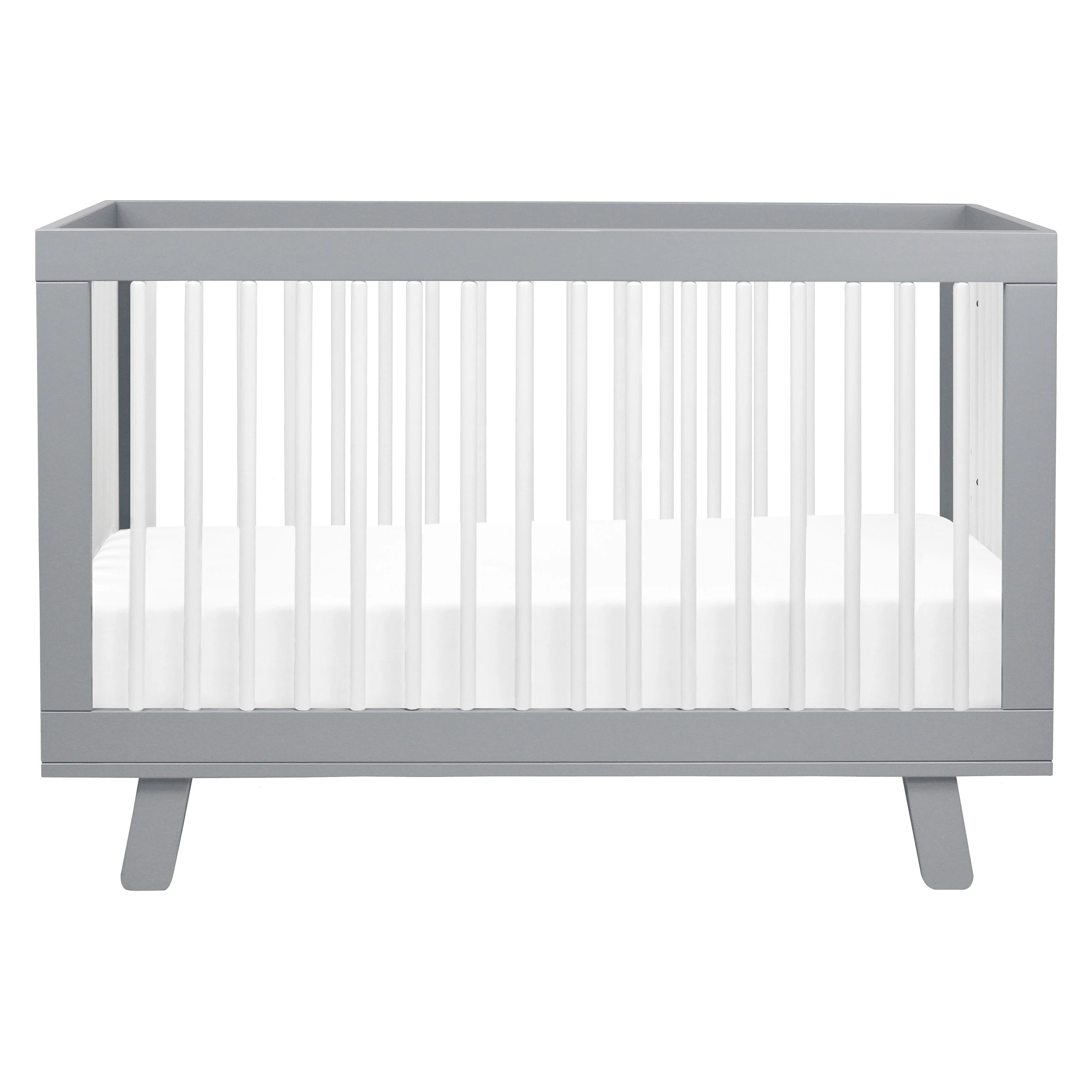Hudson 3-in-1 Convertible Baby Crib with Toddler Bed Conversion Kit - White Nursery Furniture for Newborn to Toddler - Perfect for Nursery, Bedroom & Daycare Use