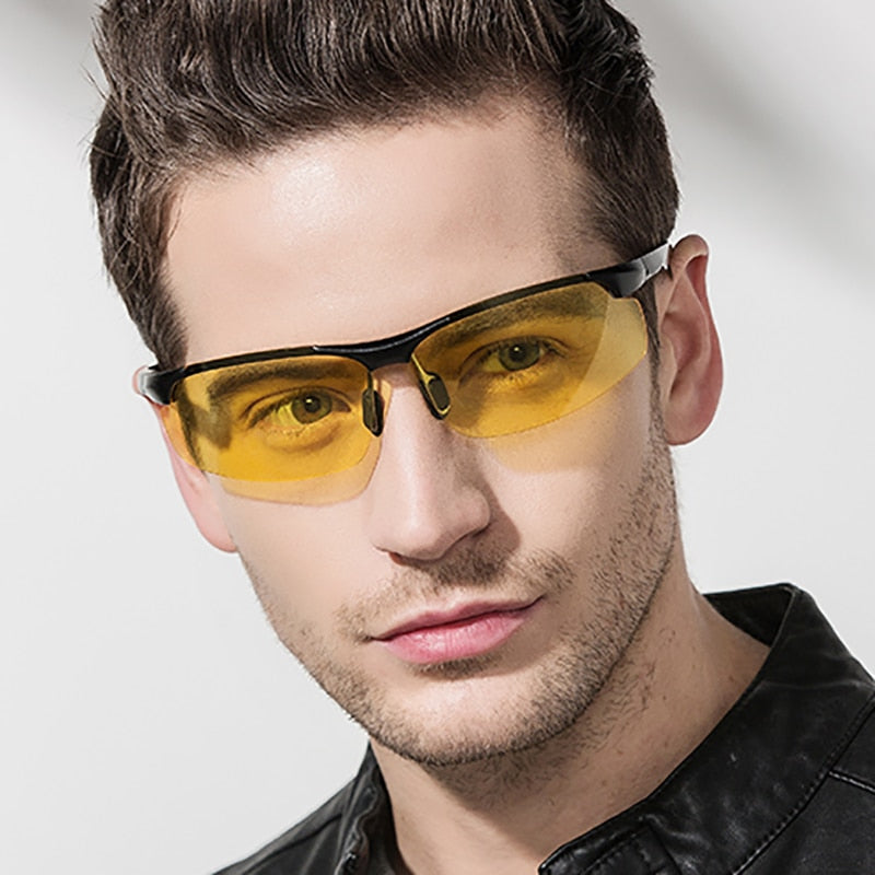 Aidien Men's Full Rim Square Aluminum Magnesium Reading Glasses & Sunglasses D8177 - Lightweight Eyewear for Reading, Driving & Outdoor Activities
