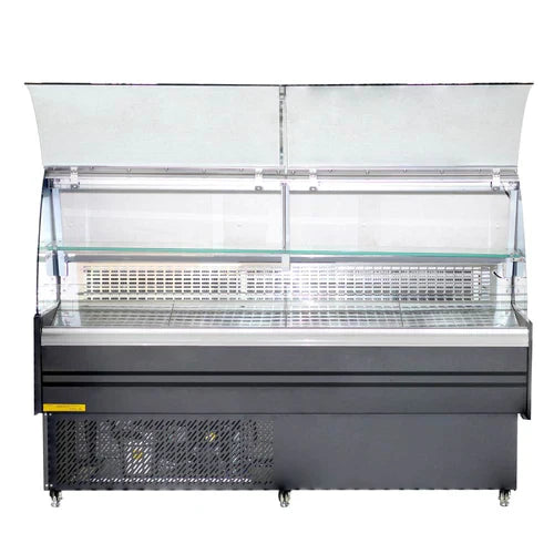 Commercial Refrigerated Curved Glass Deli Case - 72