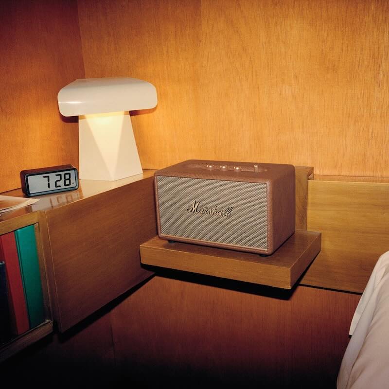 Marshall Acton III Bluetooth Speaker - Wireless Portable Speaker with Rich Bass, Multi-Room Streaming, Brown - Perfect for Home, Parties & Outdoor Adventures