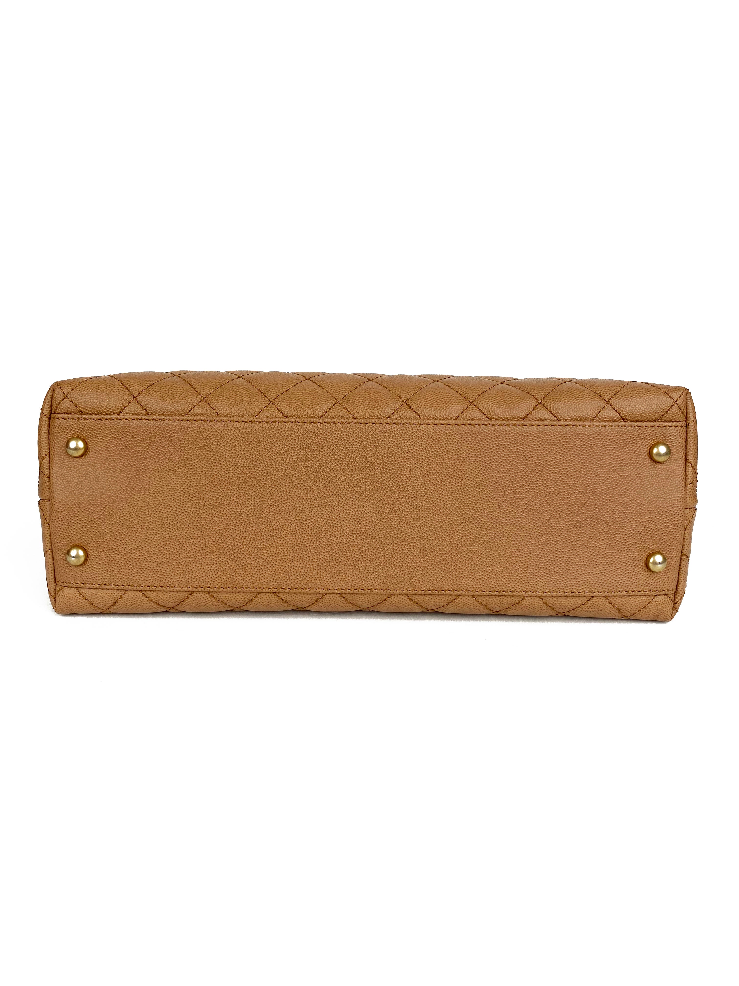Chanel Large Beige Coco Lizard Handle Bag - Luxury Designer Handbag for Women, Perfect for Parties, Weddings & Special Occasions