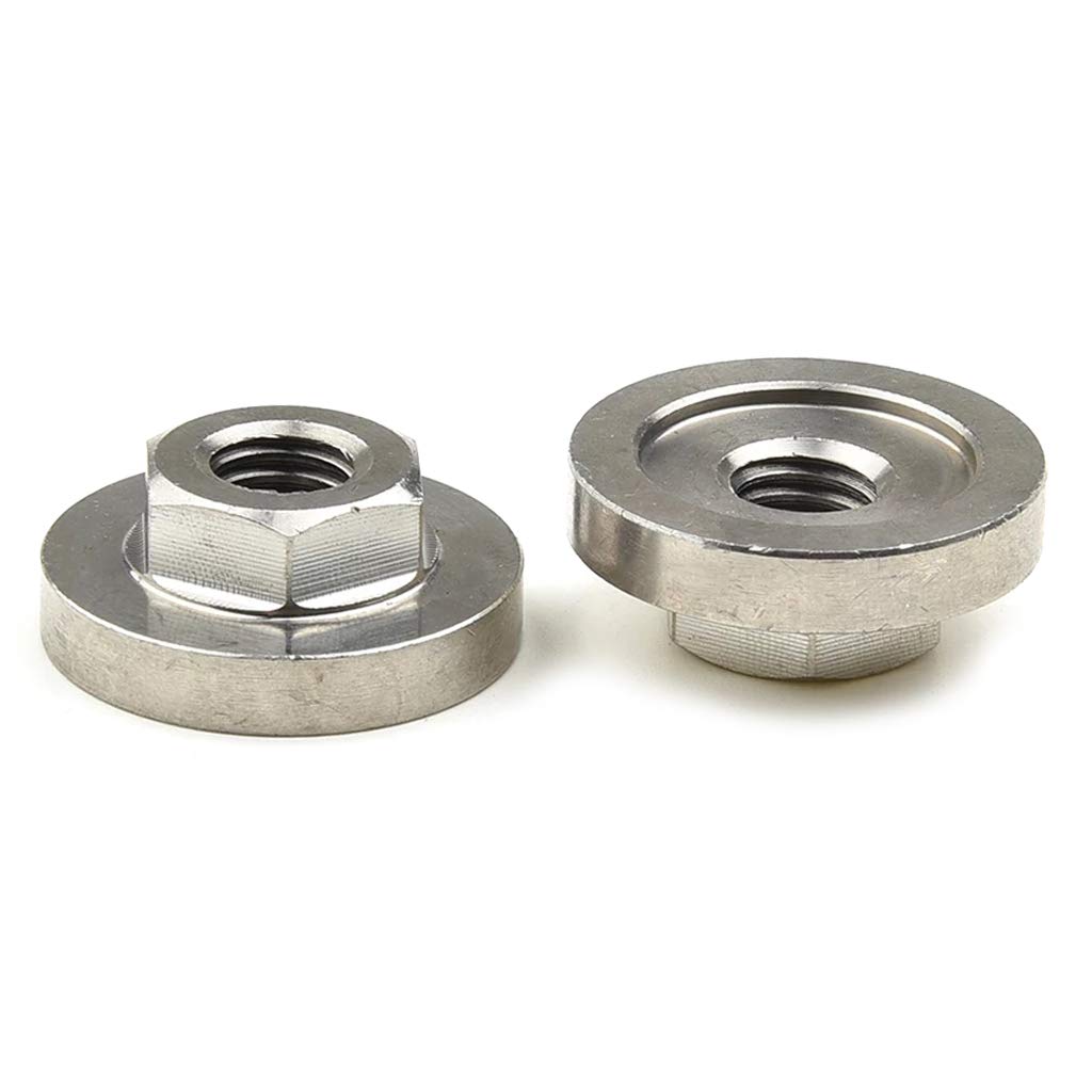 2-Piece M14 Thread Angle Grinder Inner & Outer Flange Nut Set - Durable Steel Replacement Tools for Metalworking, Woodworking & DIY Projects