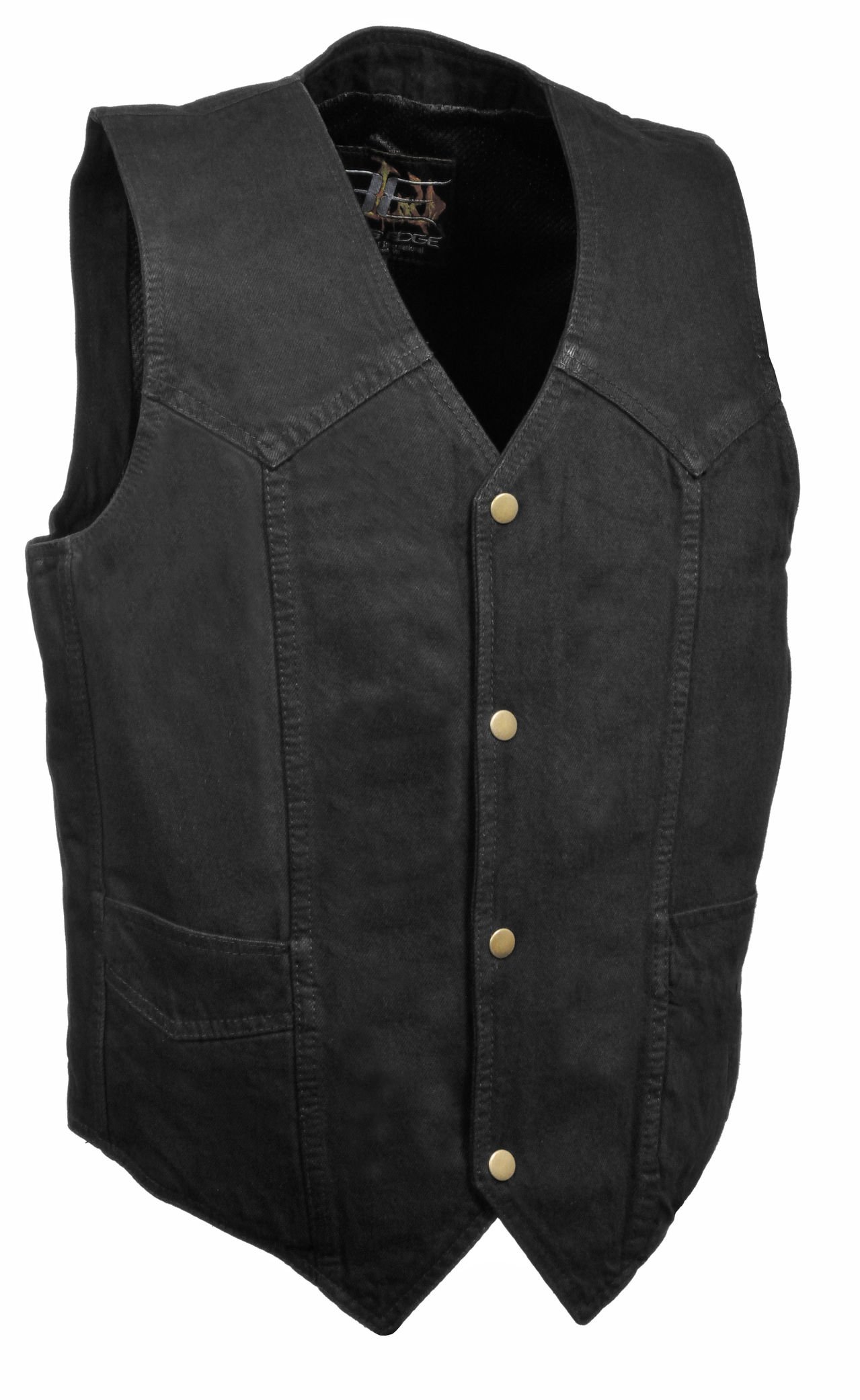 Milwaukee Men's 100% Cotton Basic Denim Vest for Work & Casual Wear - Black, Durable & Comfortable for Outdoor Activities, DIY Projects & Everyday Use