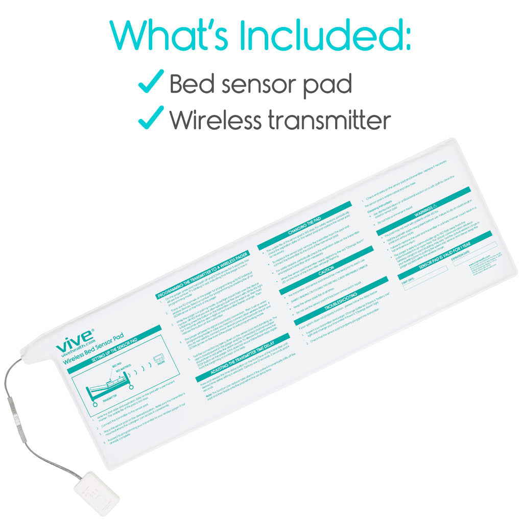 Patient Alarm System - Bed Pressure Sensor Pad for Elderly & Fall Prevention | Home Healthcare & Hospital Safety Device